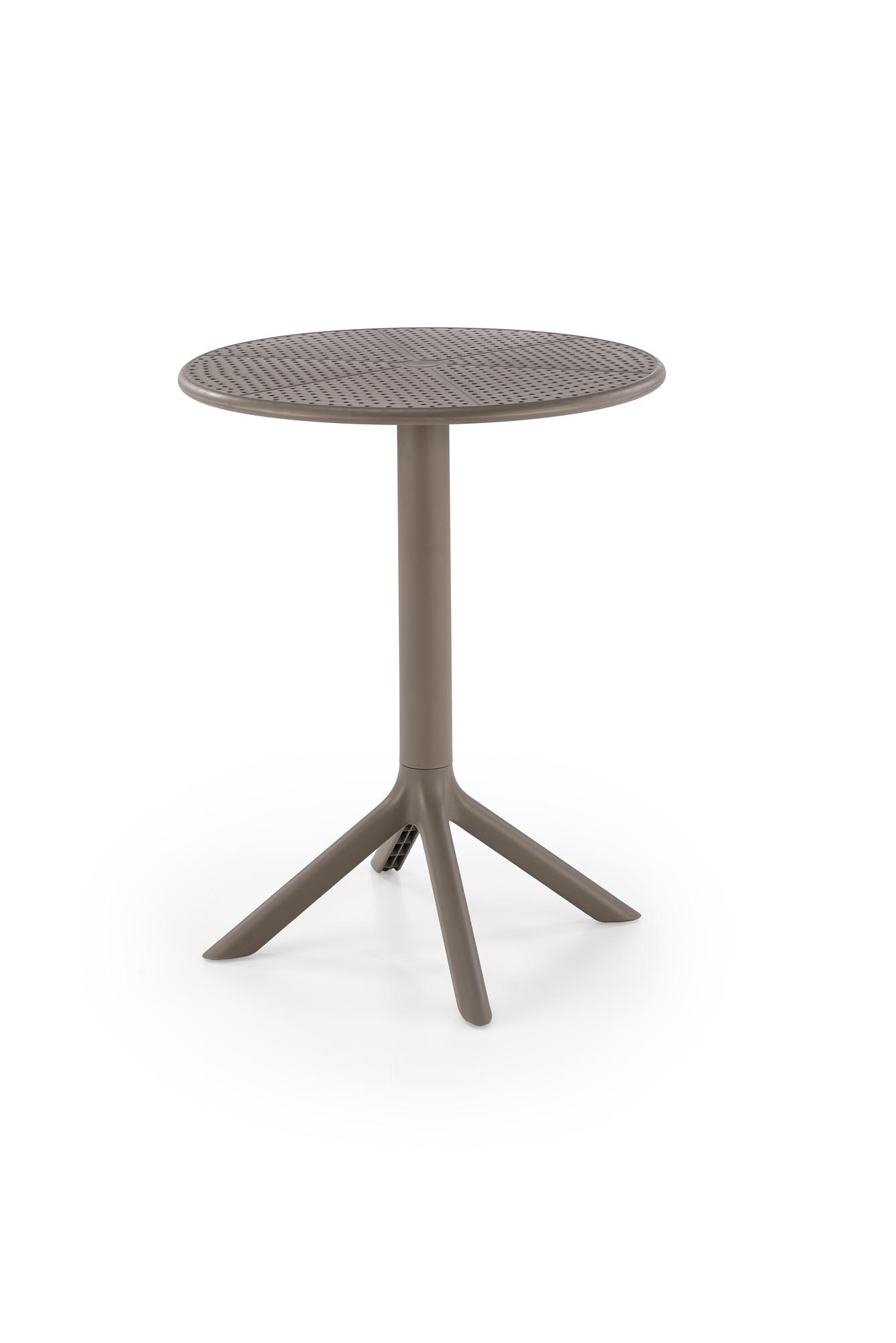 CALVO stolík terasový okrúhly 60/72 cm plast farba khaki