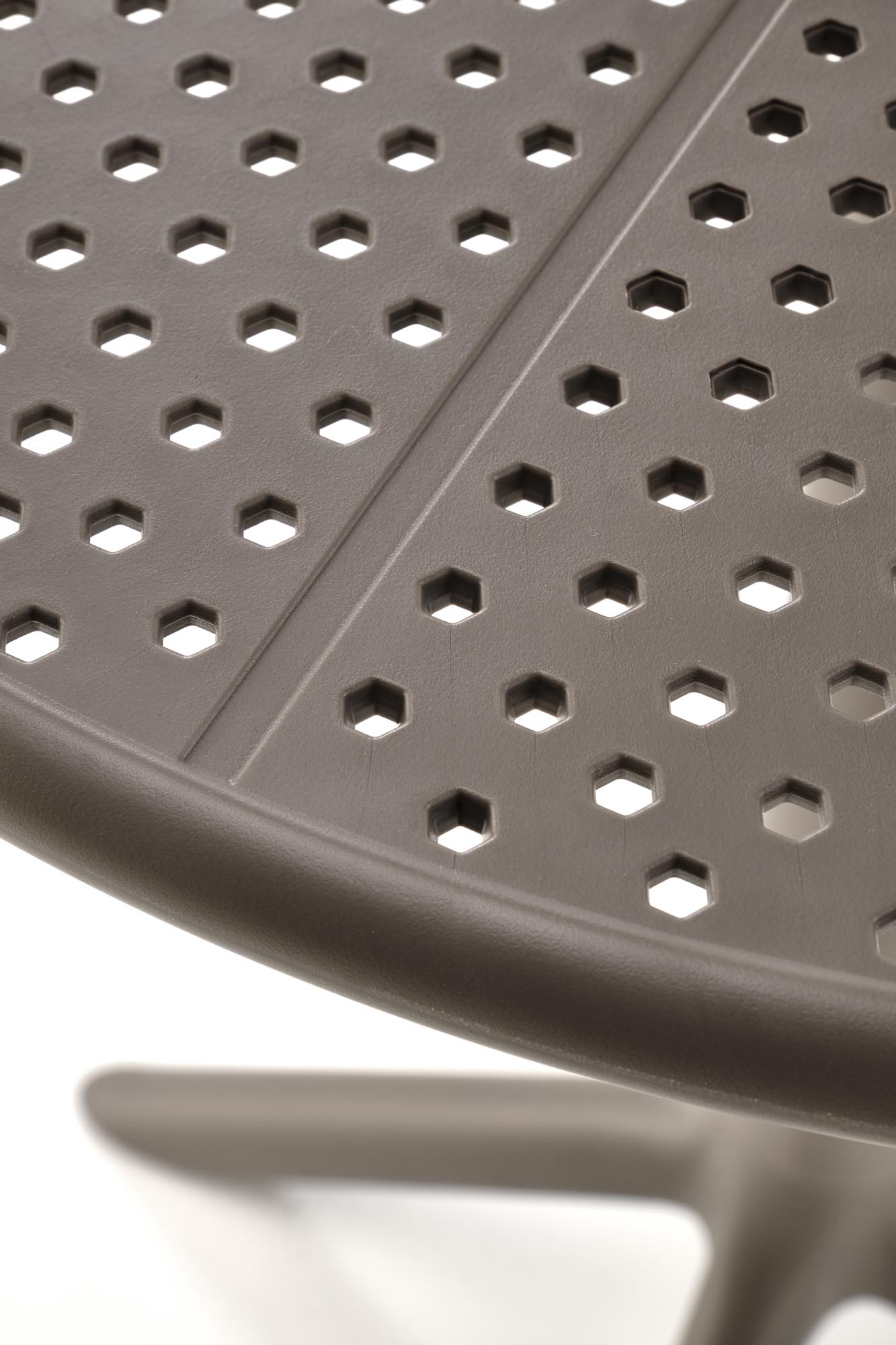 CALVO stolík terasový okrúhly 60/72 cm plast farba khaki