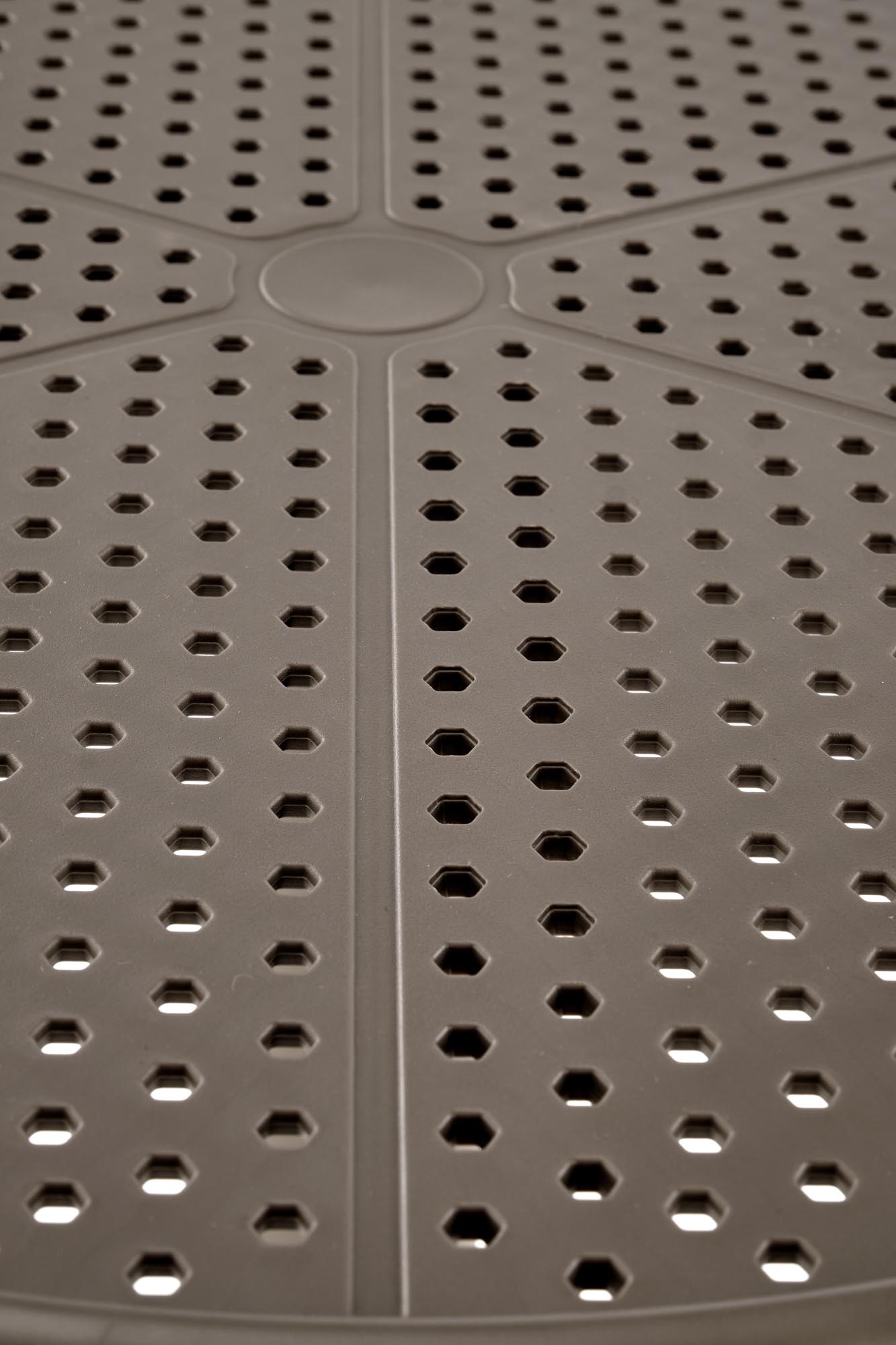 CALVO stolík terasový okrúhly 60/72 cm plast farba khaki