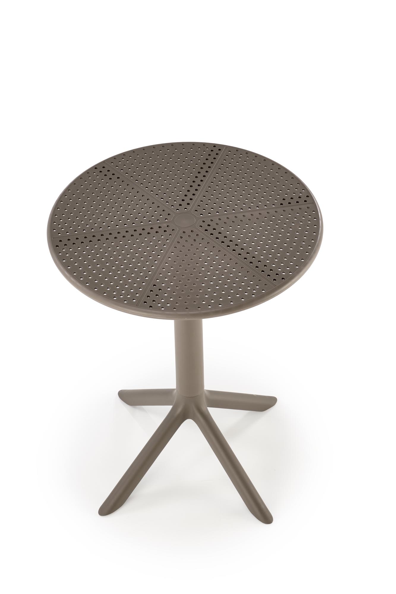 CALVO stolík terasový okrúhly 60/72 cm plast farba khaki