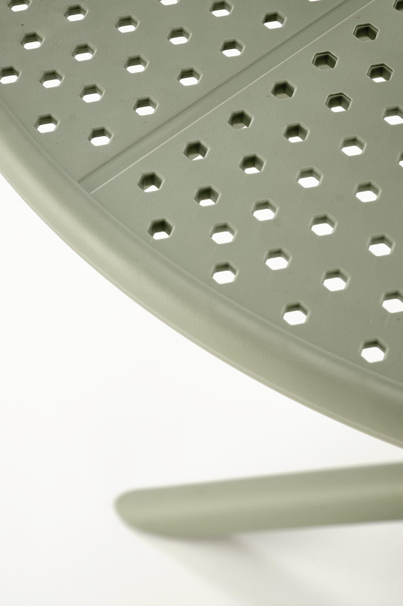 CALVO stolík terasový okrúhly 60/72 cm plast farba metový