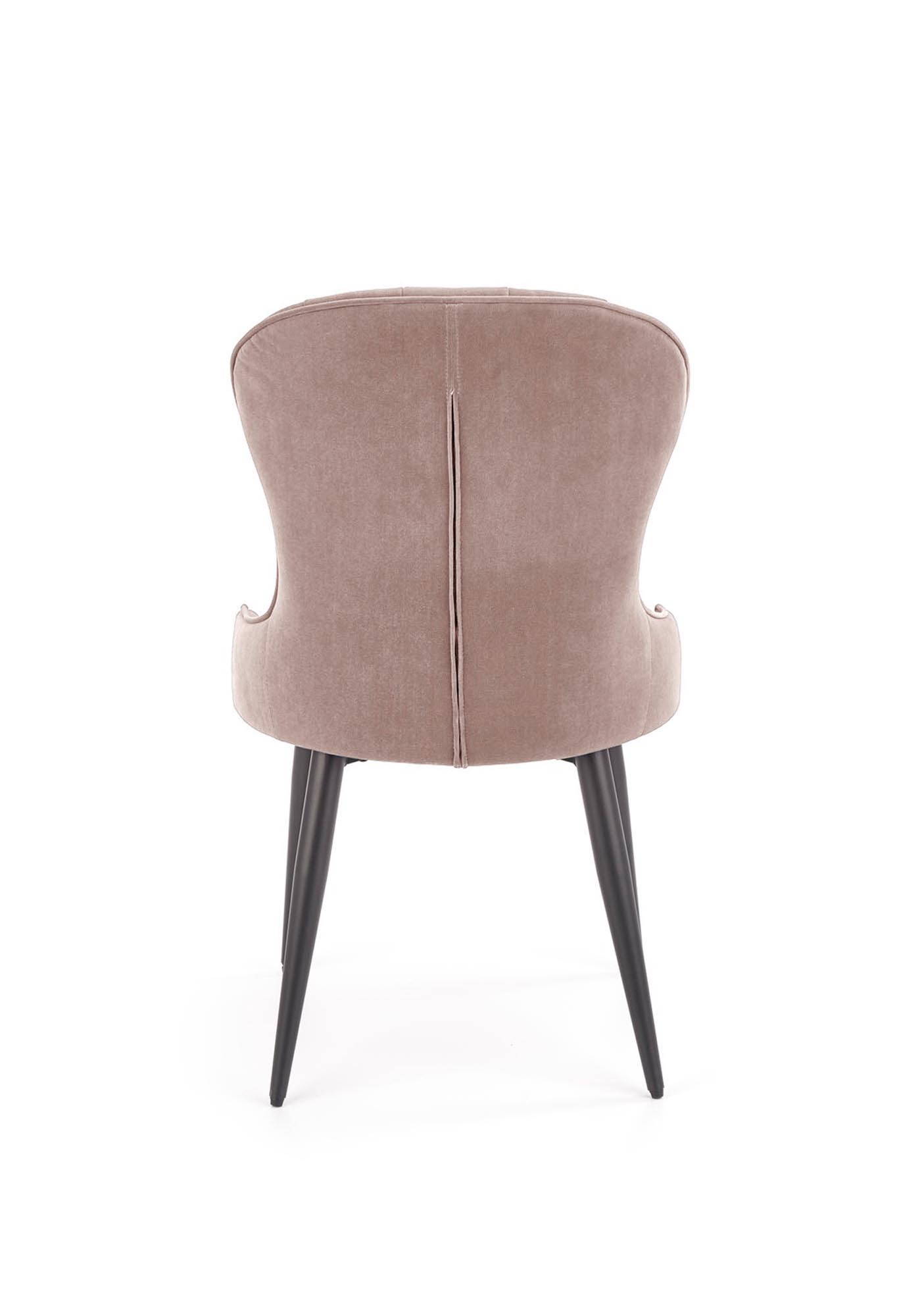 K366 stolička jedálenská, látka béžová/kov čierny