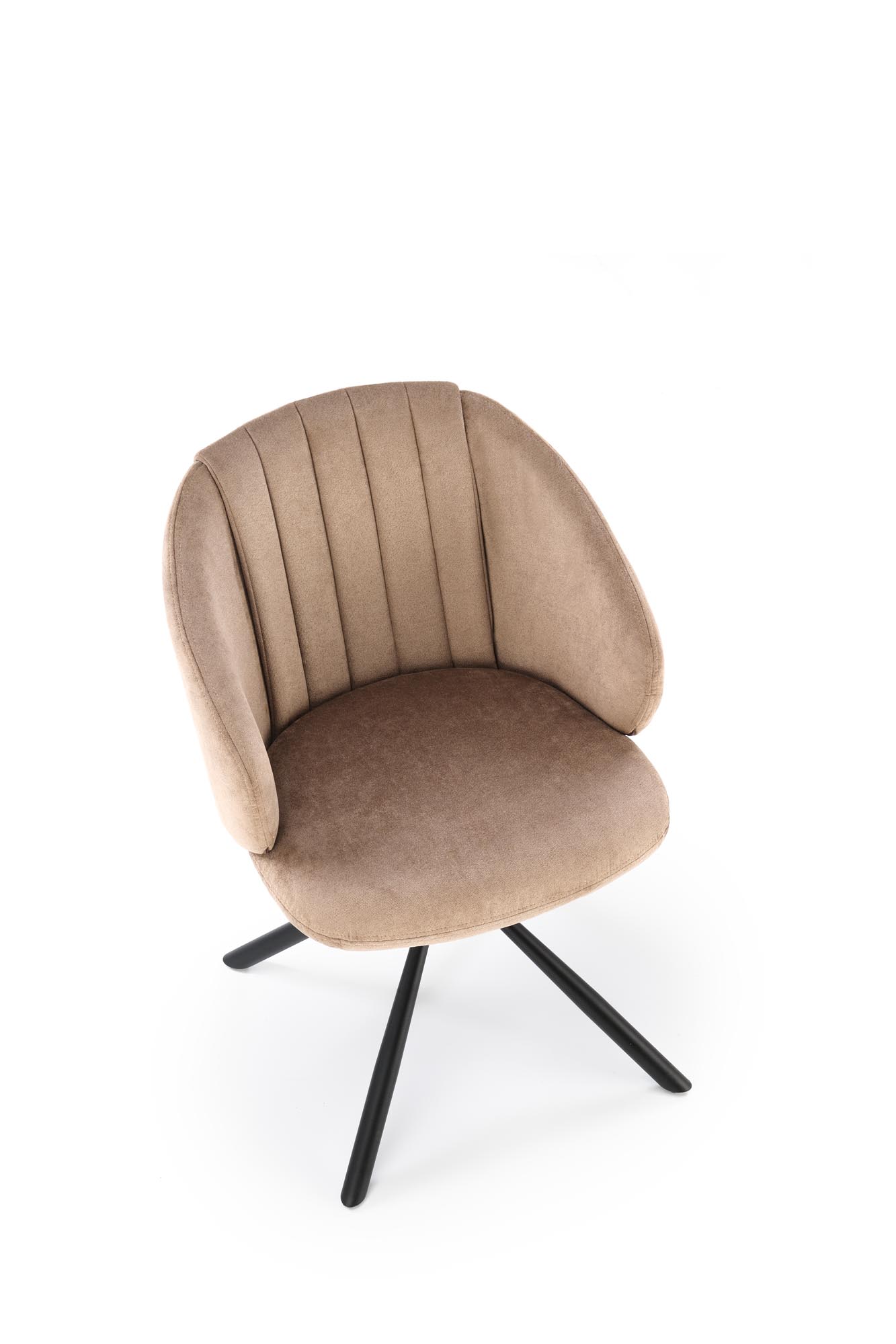 K533 jedálenská stolička otočná, látka HAVANA#39, kapučíno