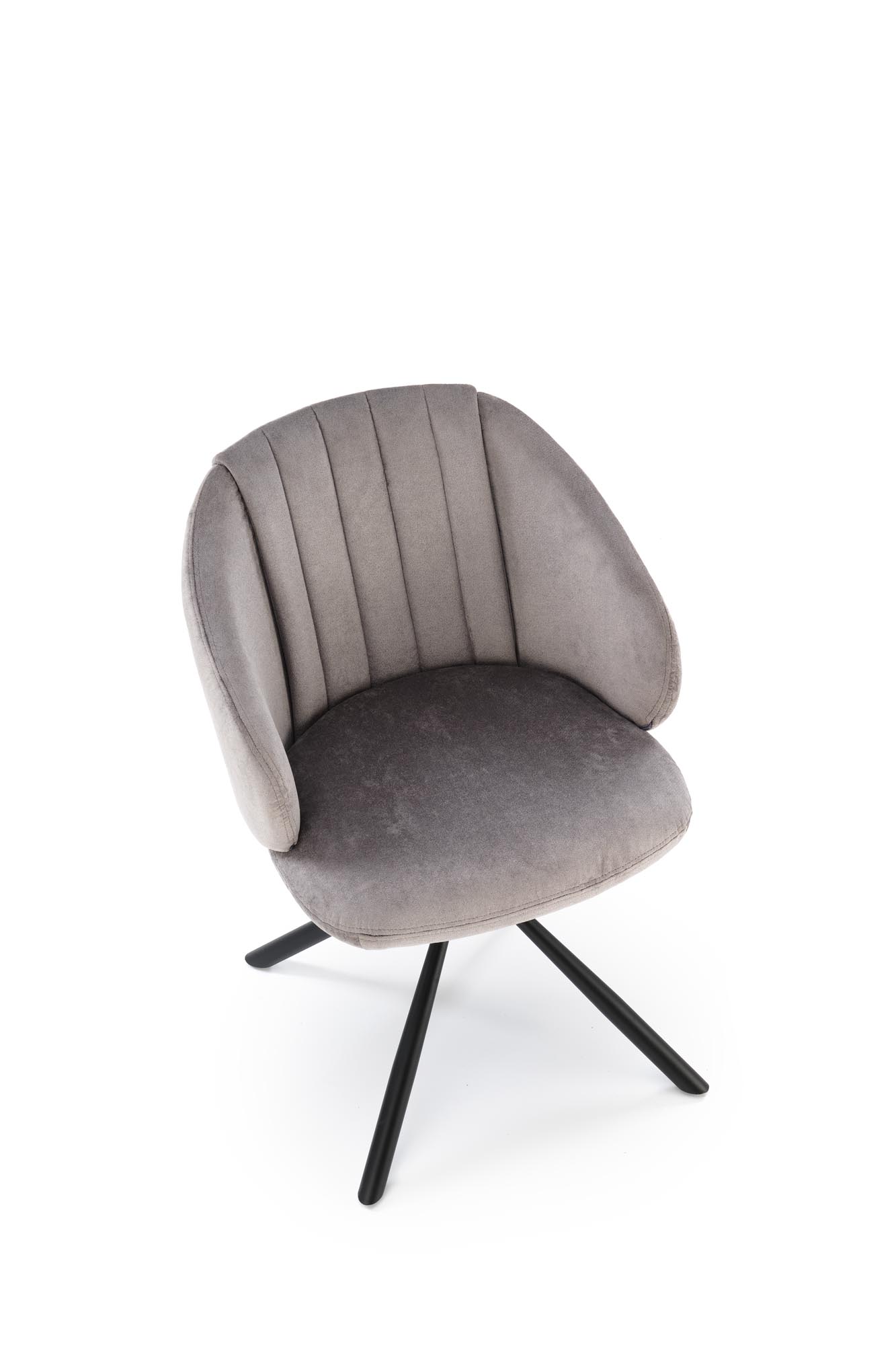 K533 jedálenská stolička otočná, látka HAVANA#10 sivá