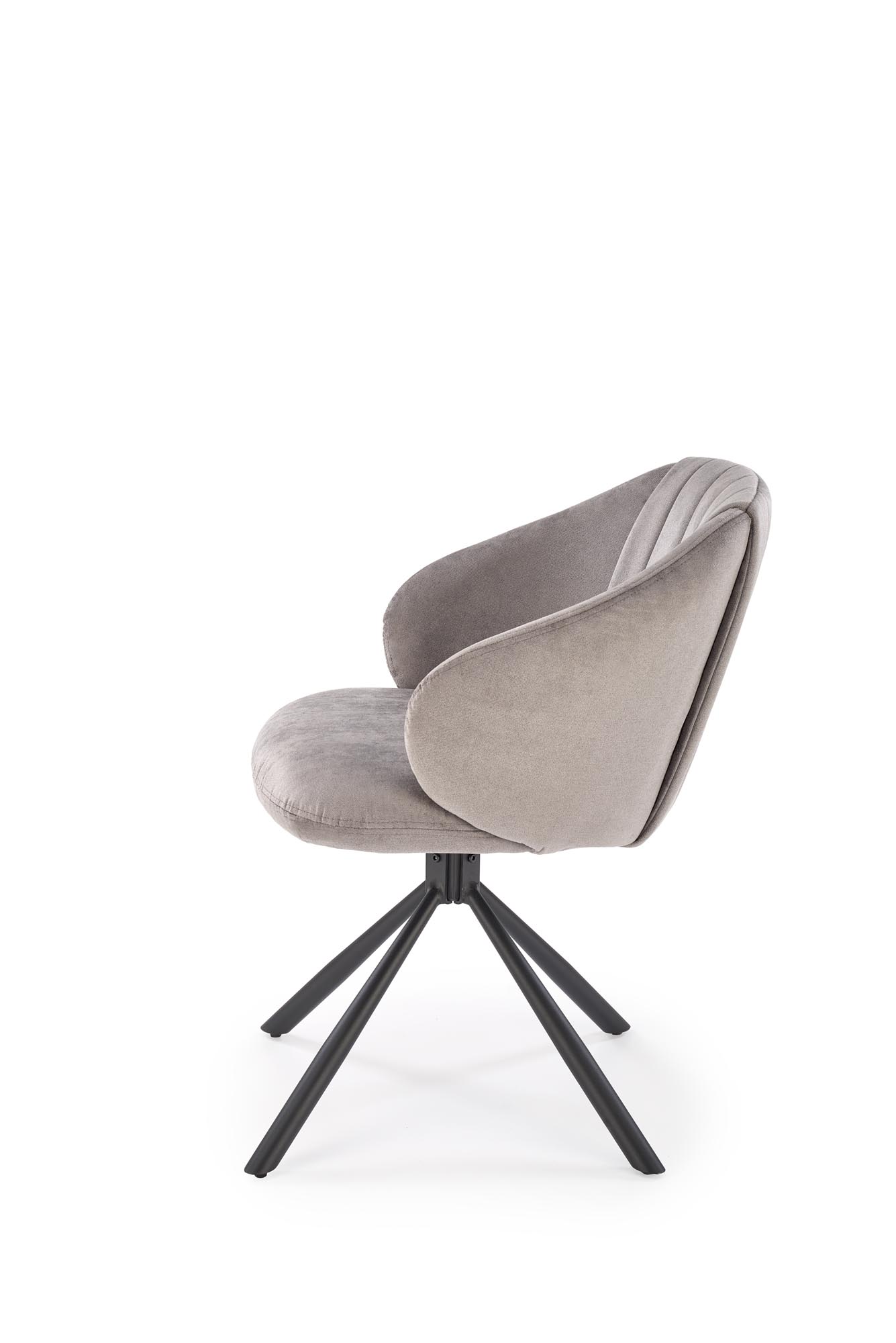 K533 jedálenská stolička otočná, látka HAVANA#10 sivá