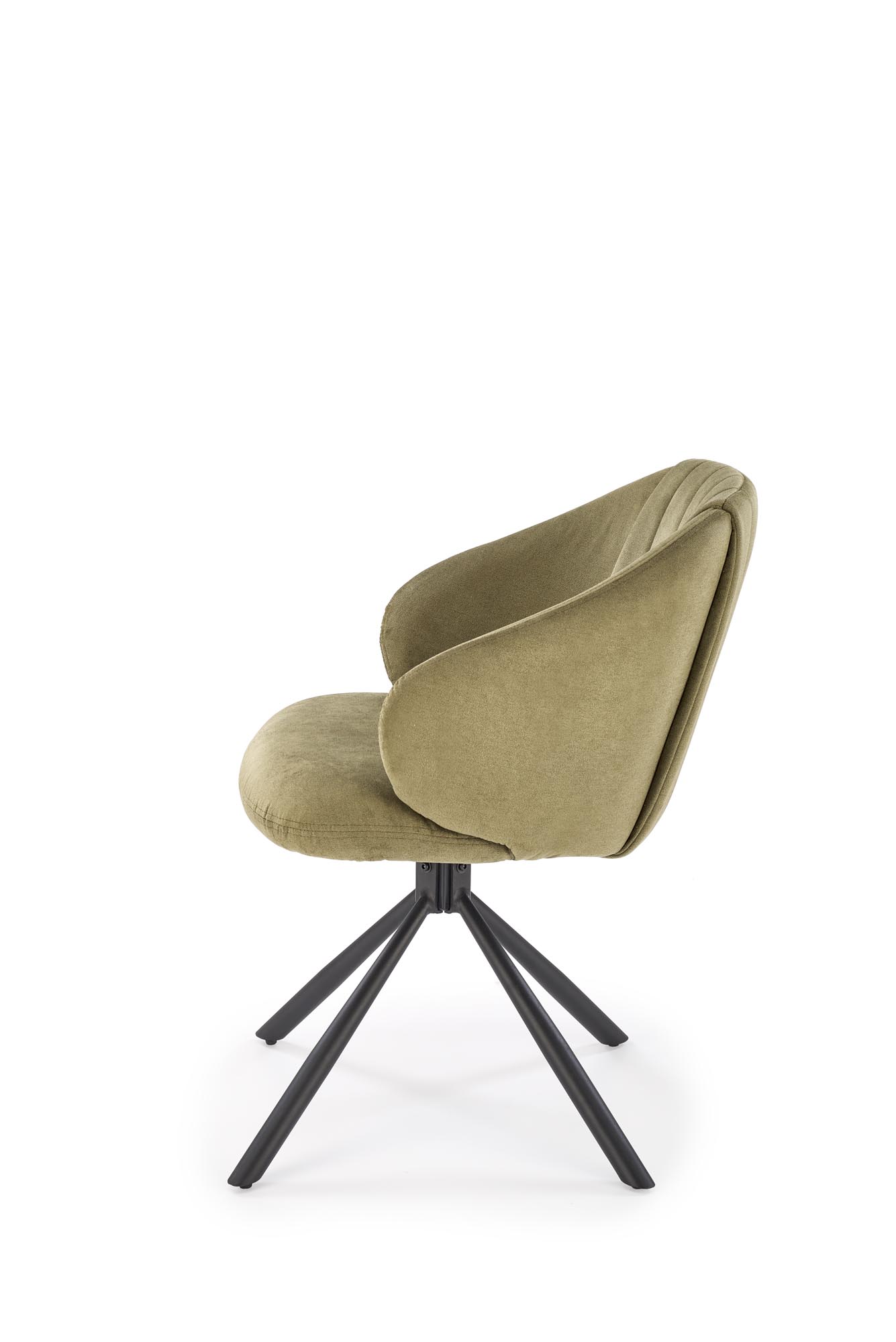 K533 jedálenská stolička otočná, látka HAVANA#77 olivová