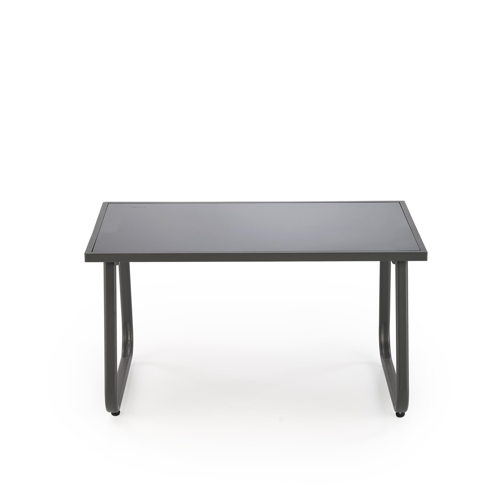 CONOR zostava stôl+2kreslá+sedačka, hliník+sklo+sieťovina, šedá