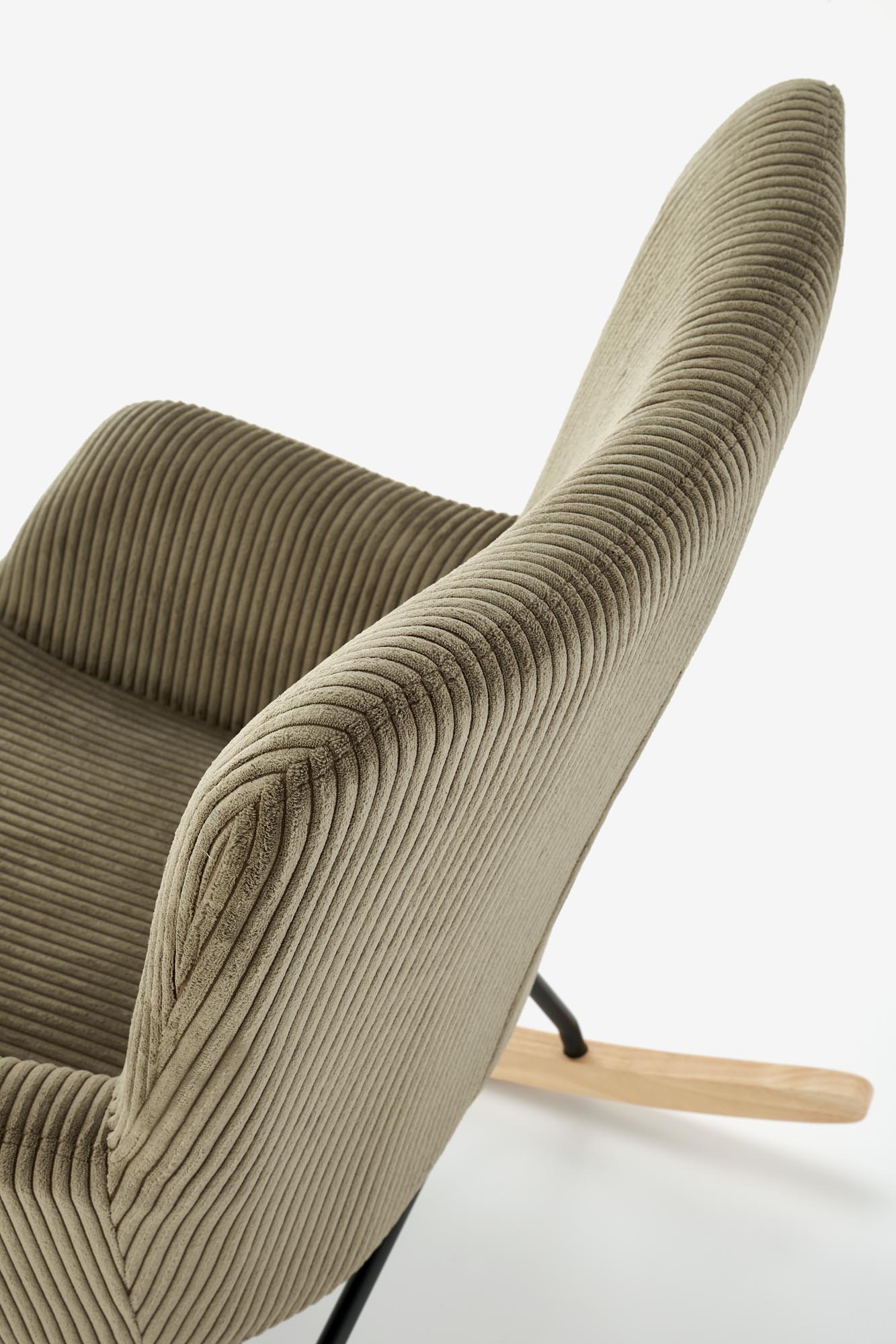 BELMIRO kreslo hojdacie, látka manšester-HYPER#75/ olivová