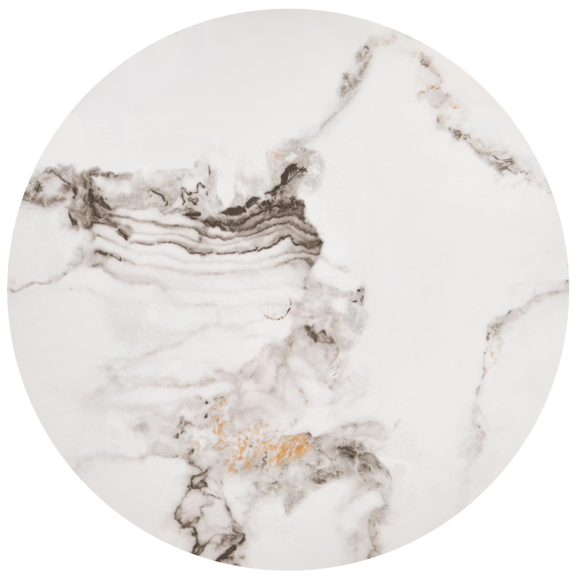 GILDA konferenčný stolík sada 3ks, mramor/oceľ, biela/čierna