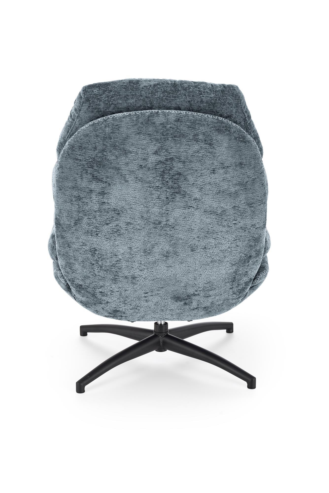 DARIO kreslo s podnožkou, látková/oceľ, modrá