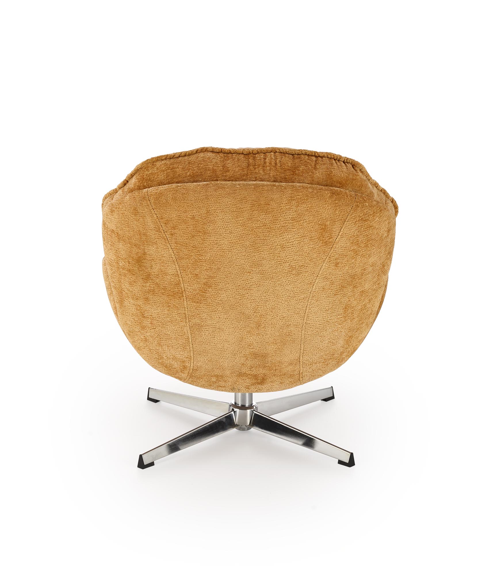 GUIDO kreslo, látka horčicová/ noha chróm