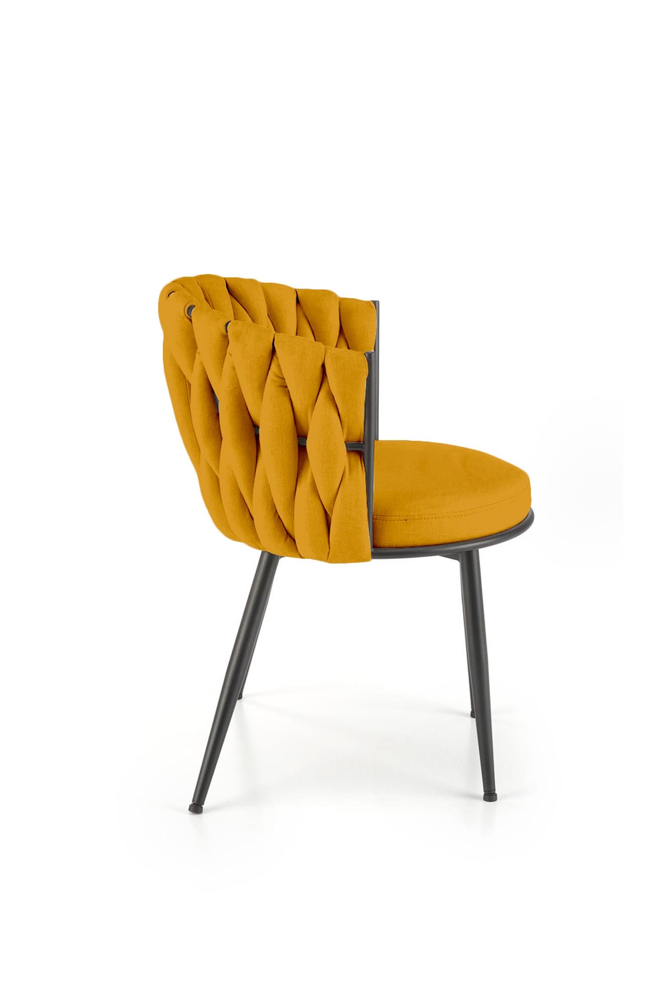 K516 jedálenská stolička, látka tkanina, horčicová