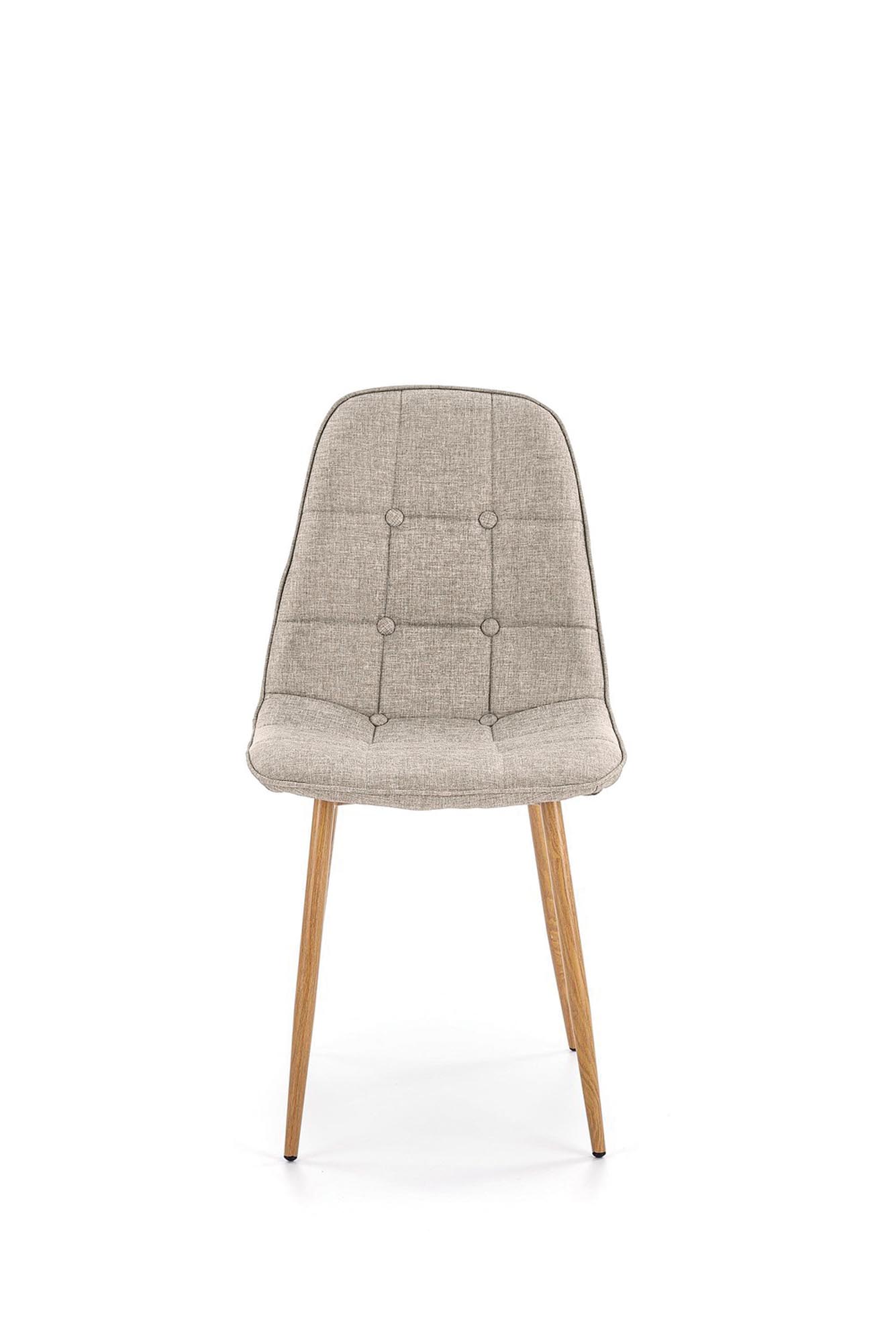 K316 stolička jedálenská, látka béžová/nohy dub medový