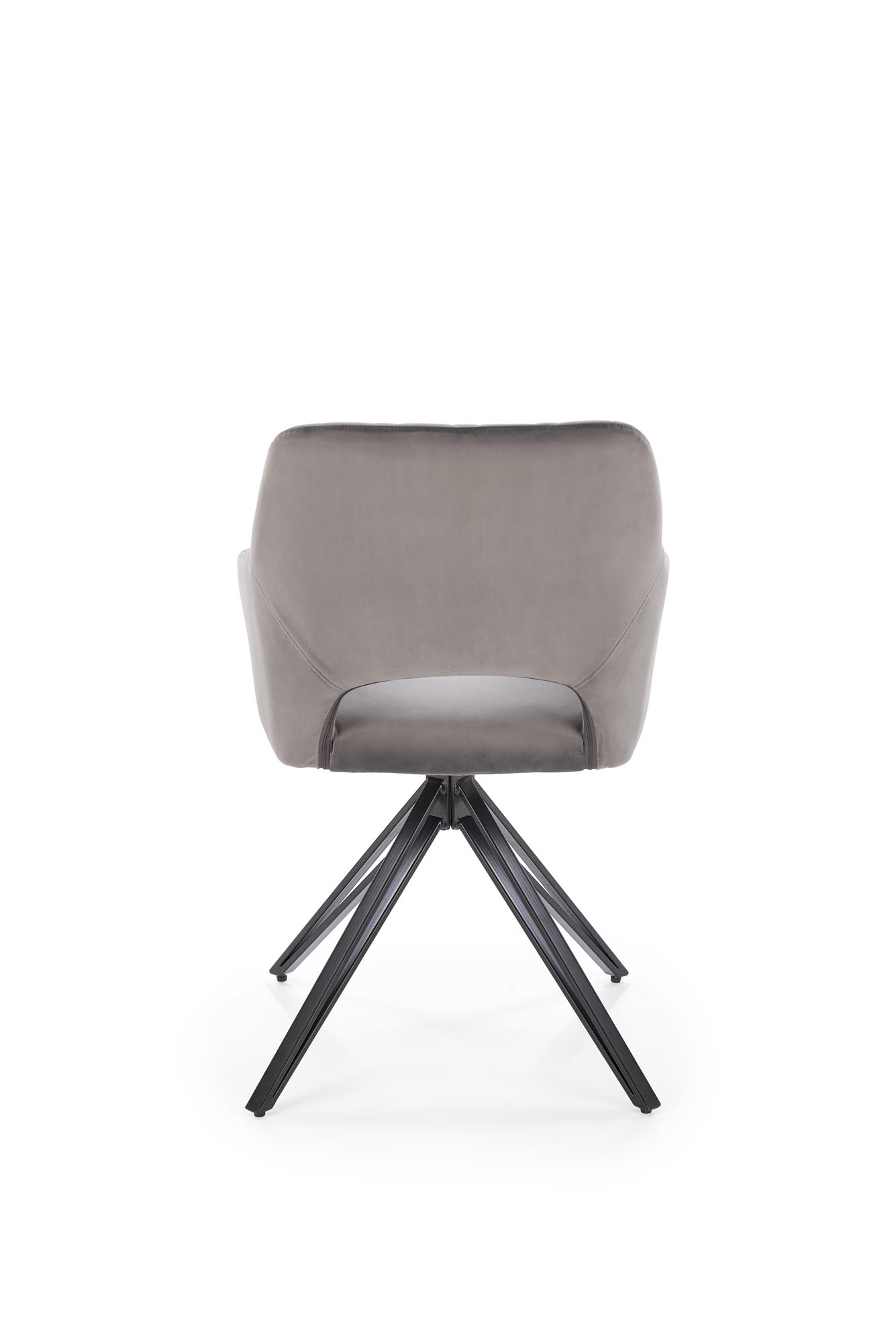 K535 jedálenská stolička otočná, látka  BLUVEL#14 sivá