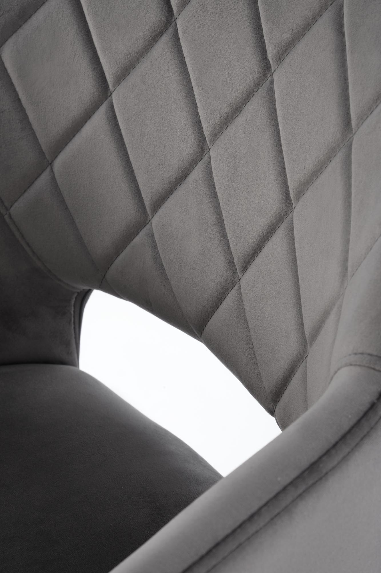 K535 jedálenská stolička otočná, látka  BLUVEL#14 sivá