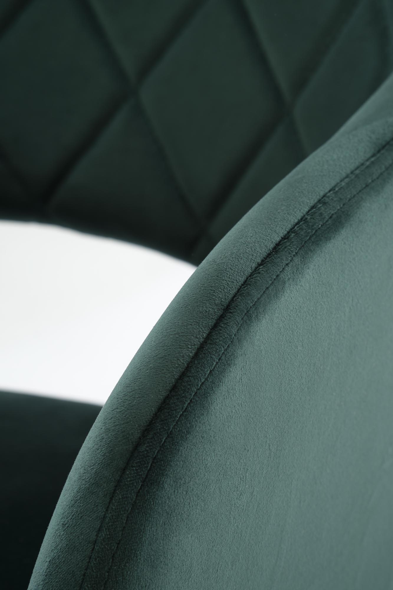 K535 jedálenská stolička otočná, látka  BLUVEL#78 tmavozelená