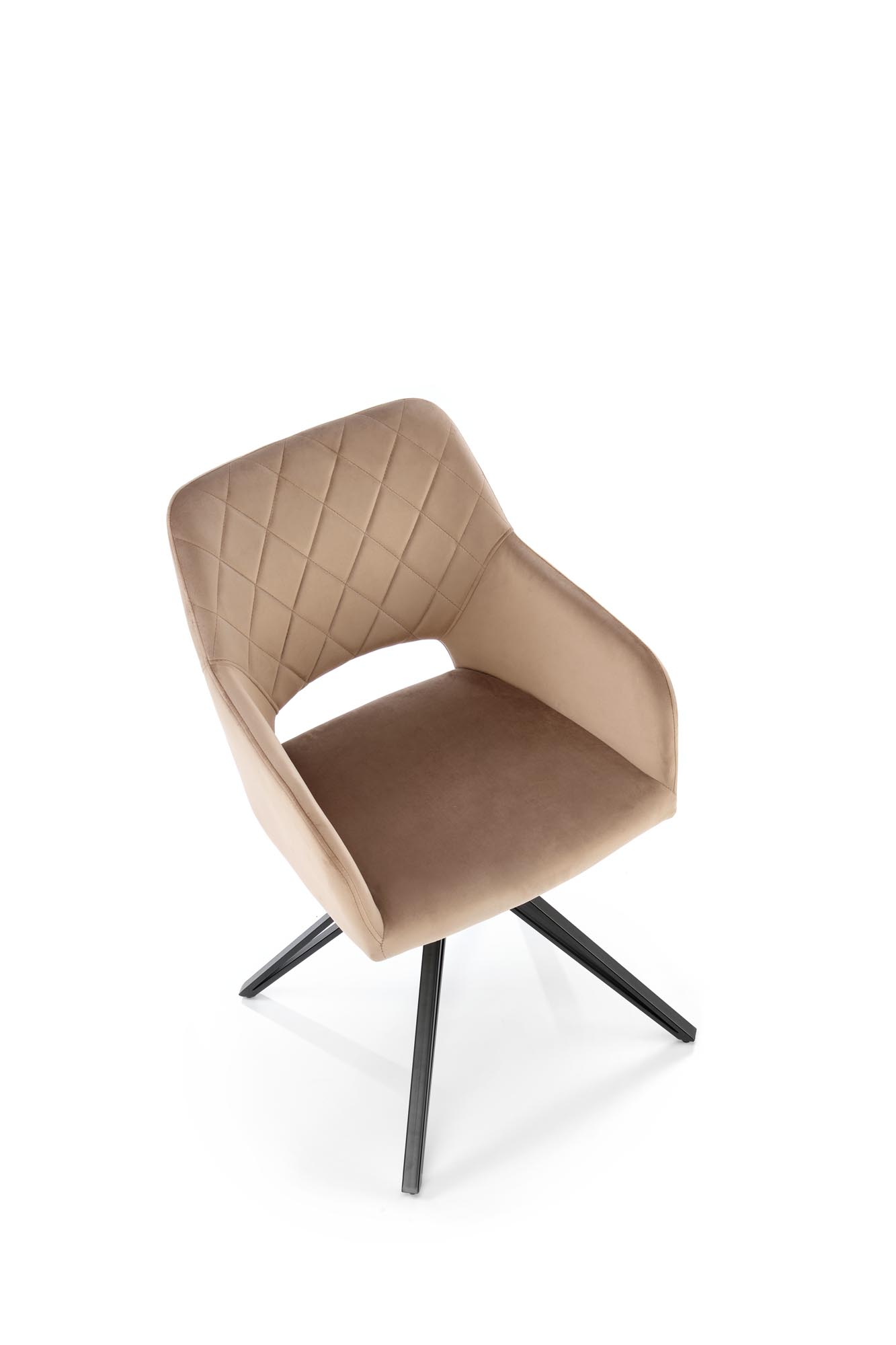 K535 jedálenská stolička otočná, látka BLUVEL#40 béžová