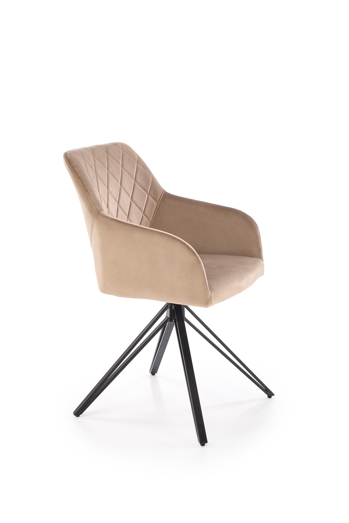 K535 jedálenská stolička otočná, látka BLUVEL#40 béžová