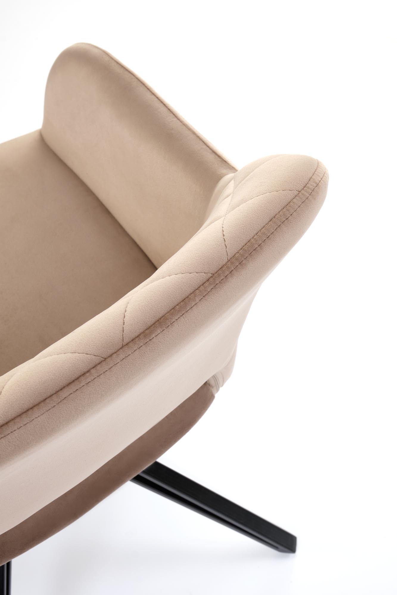 K535 jedálenská stolička otočná, látka BLUVEL#40 béžová