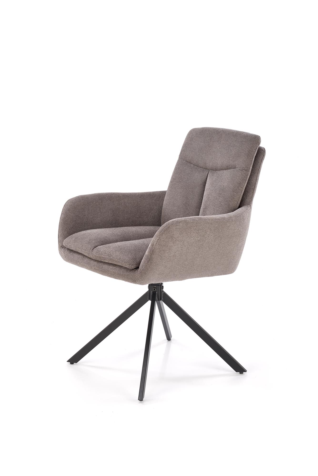 K536 jedálenská stolička otočná, látka VARDO#11 sivá