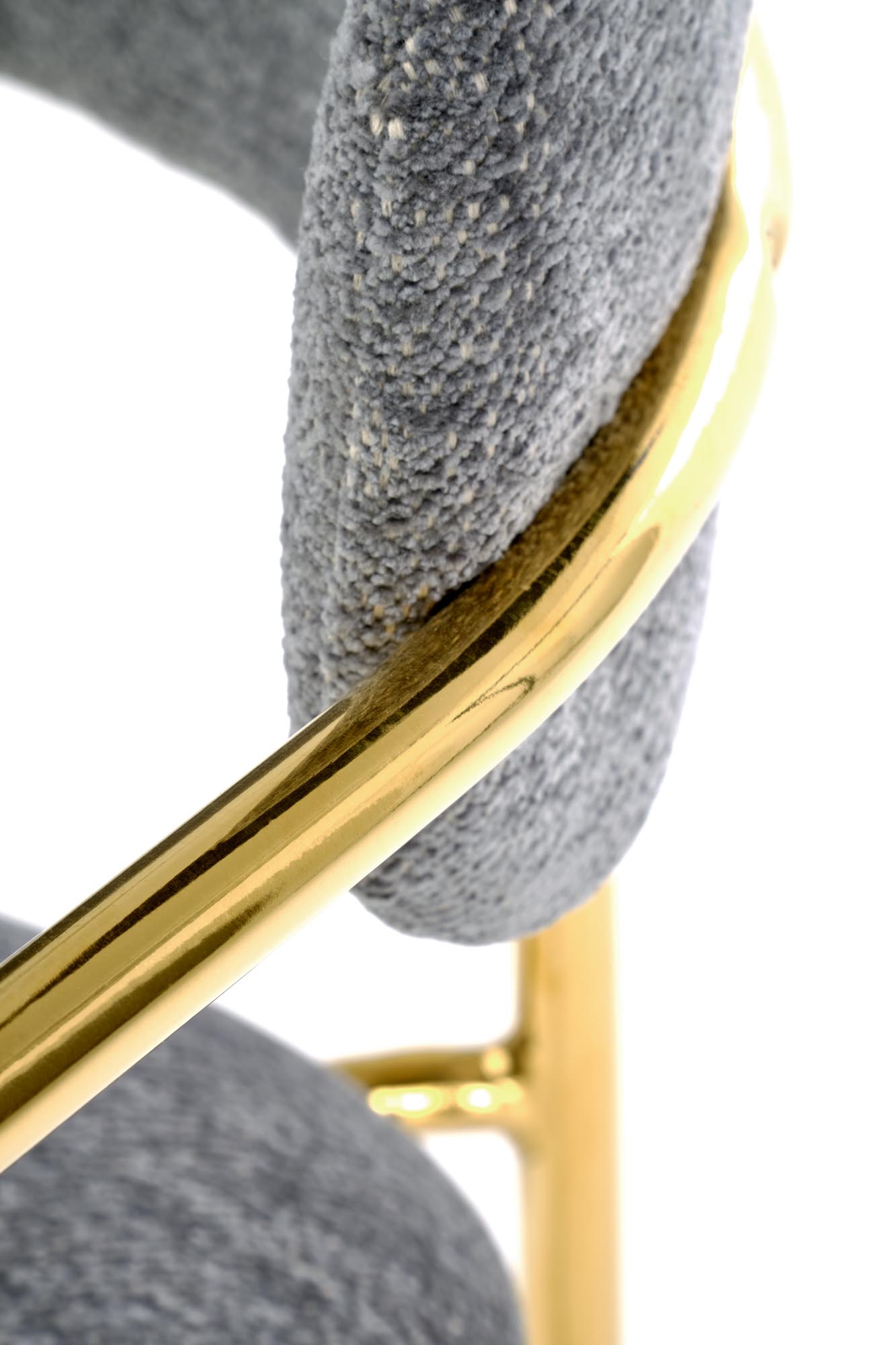 K537 jedálenská stolička, látka RAVEN#10 sivá