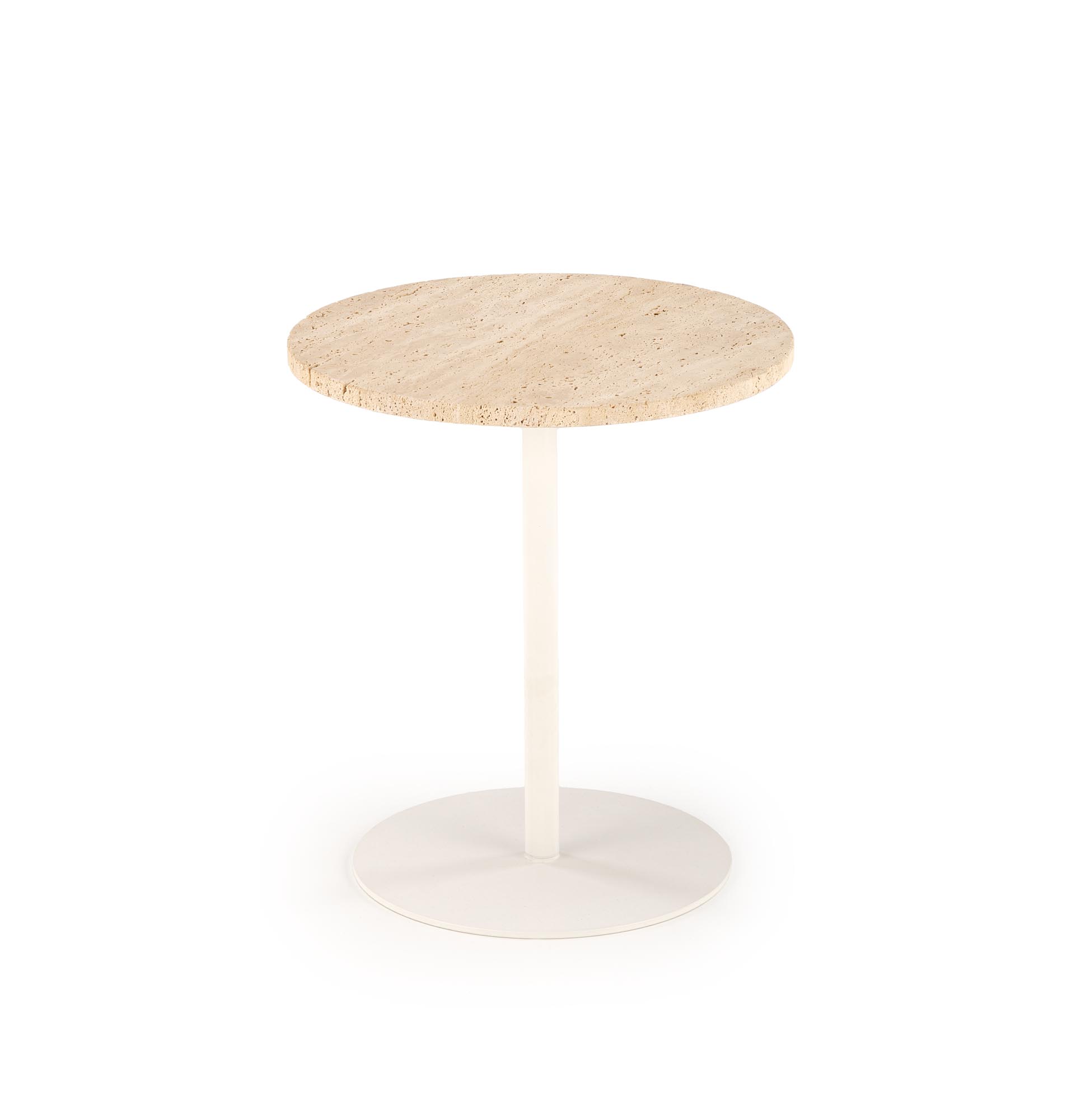 TRAVERSO S konferenčný stolík, travertín/biely