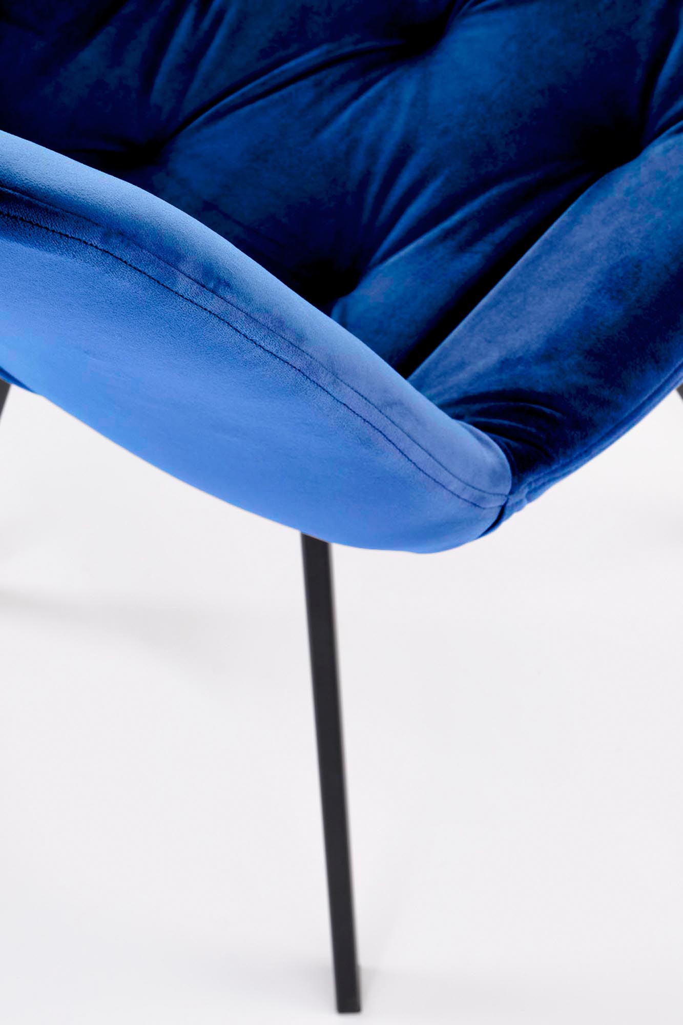 K519 jedálenská stolička, otáčacia, látka velvet, modrá