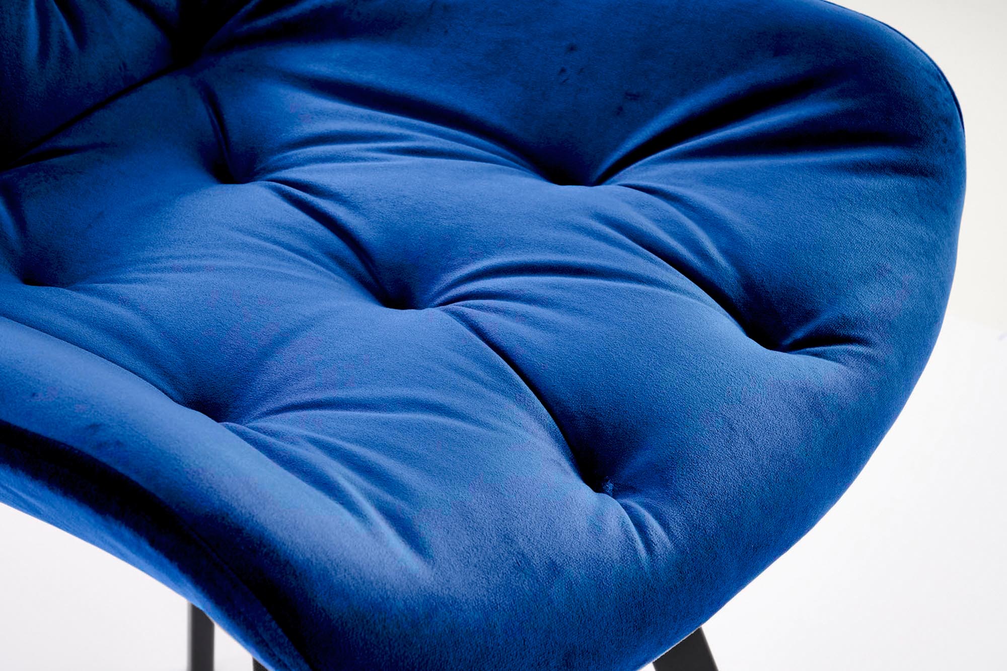 K519 jedálenská stolička, otáčacia, látka velvet, modrá