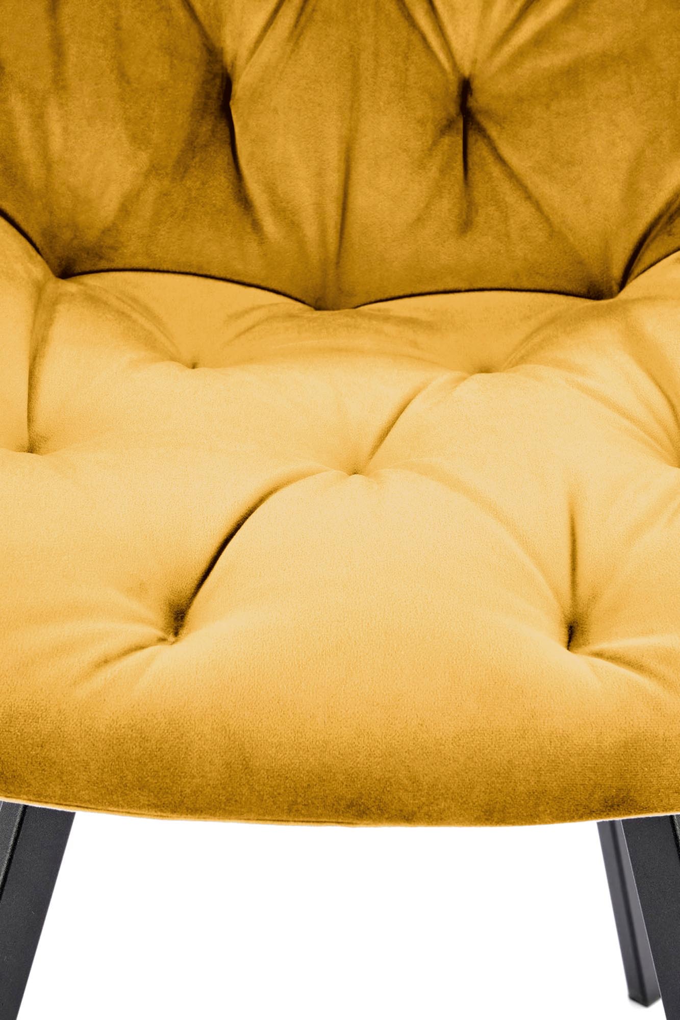 K519 jedálenská stolička, otáčacia, látka velvet, horčicová