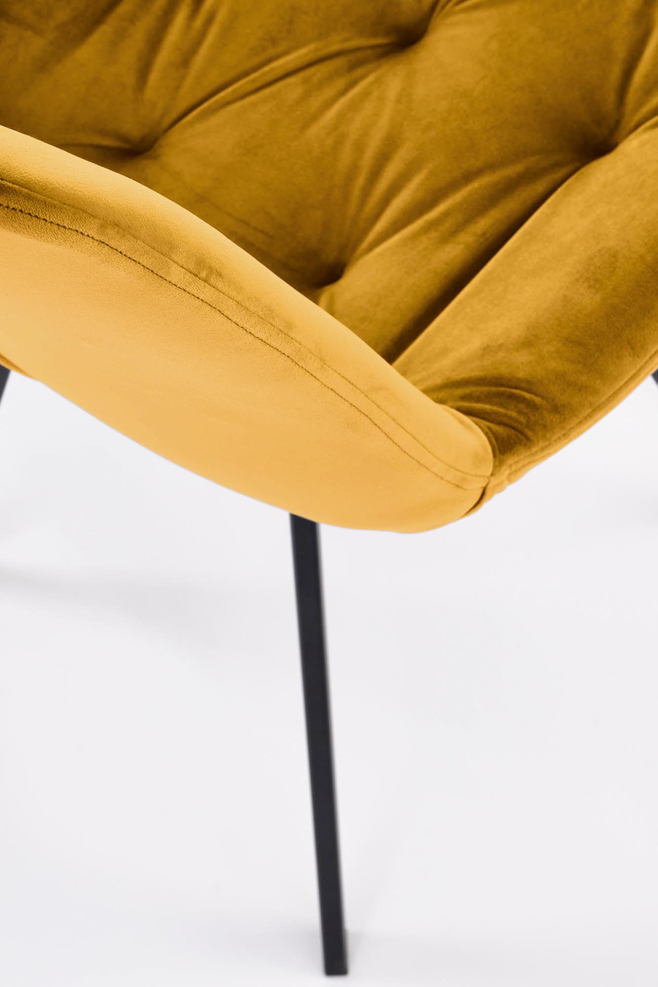 K519 jedálenská stolička, otáčacia, látka velvet, horčicová