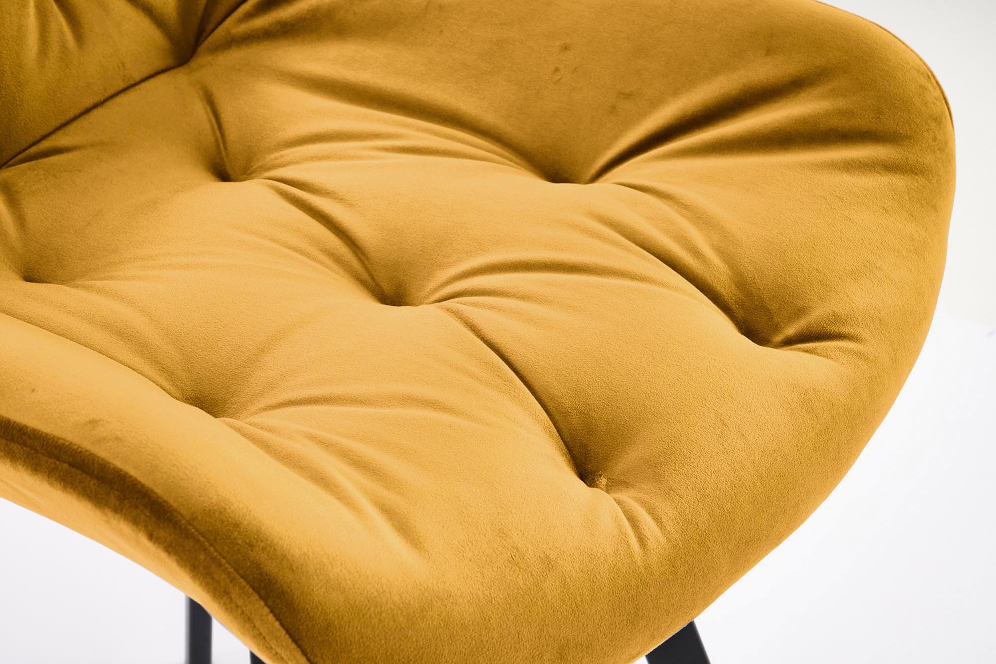 K519 jedálenská stolička, otáčacia, látka velvet, horčicová