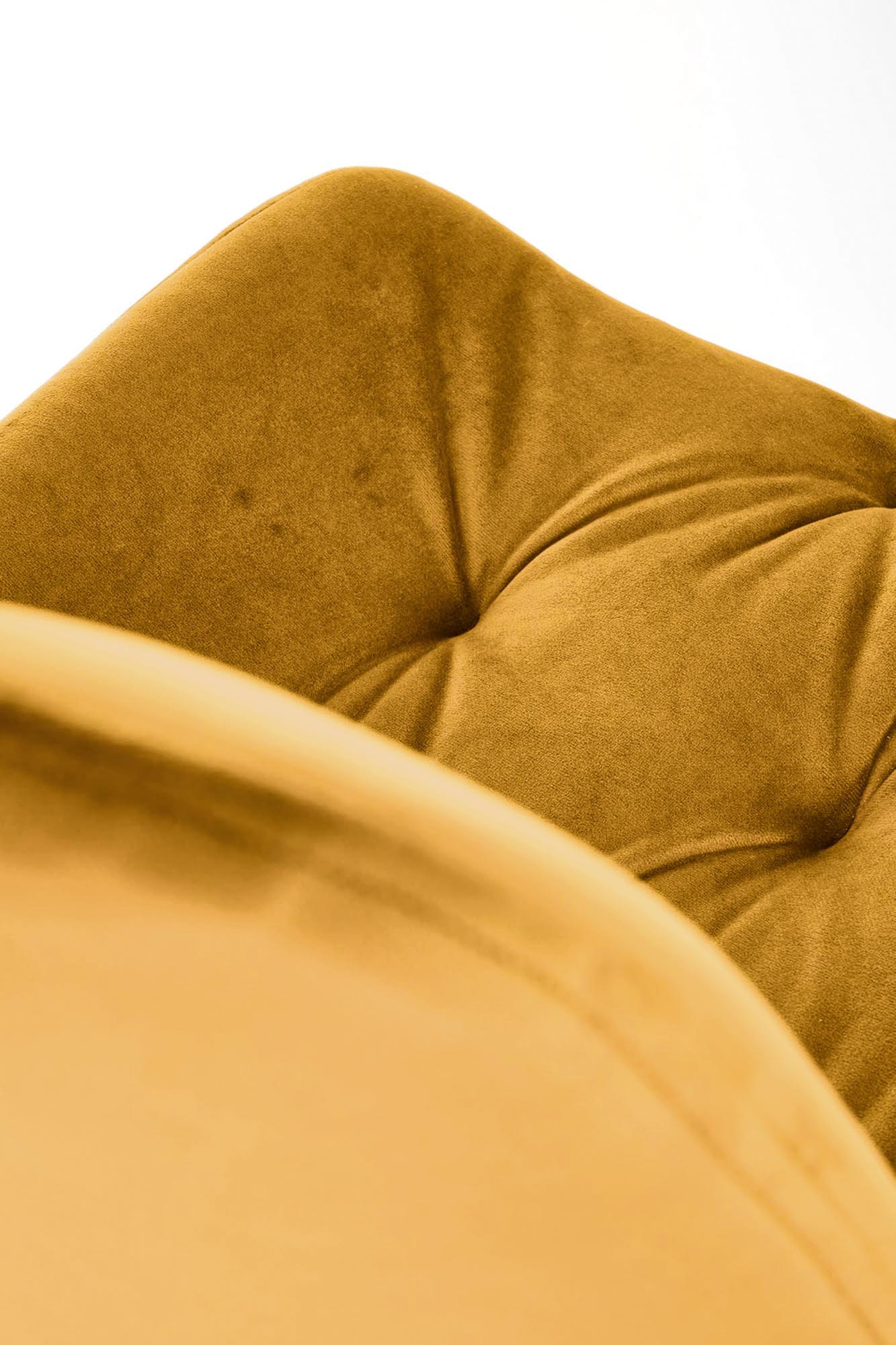 K519 jedálenská stolička, otáčacia, látka velvet, horčicová