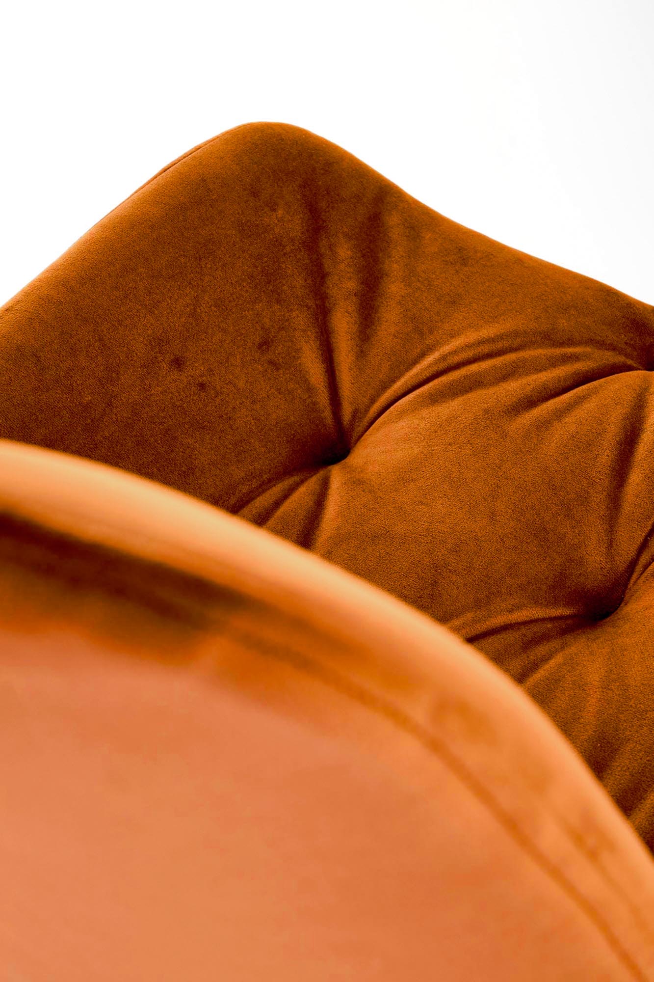 K519 jedálenská stolička, otáčacia, látka velvet, škoricová