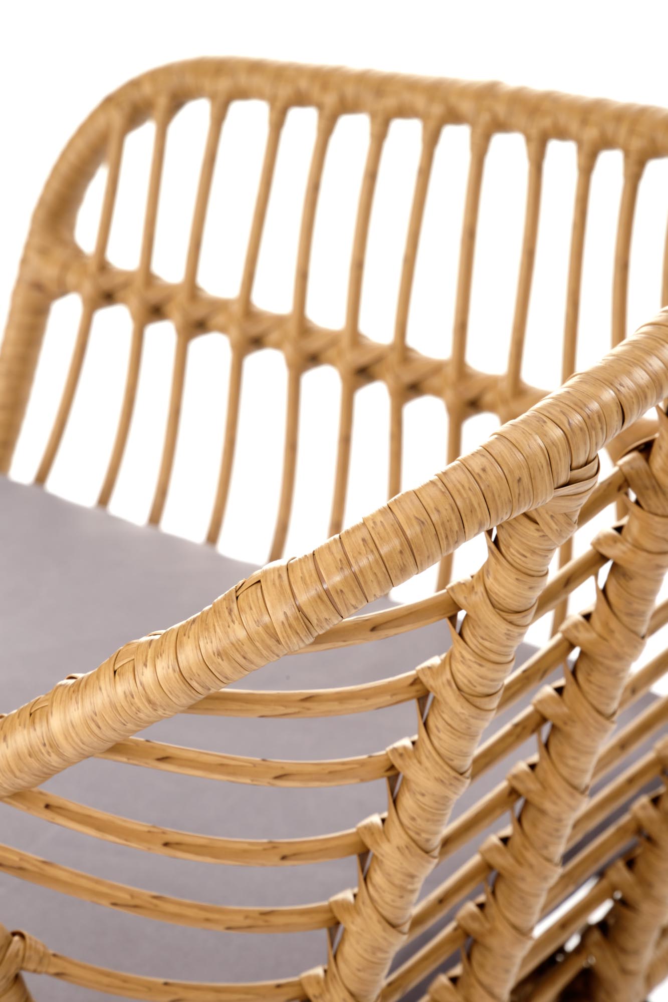 K541 stolička, ratan syntetický, prírodná/ sivá