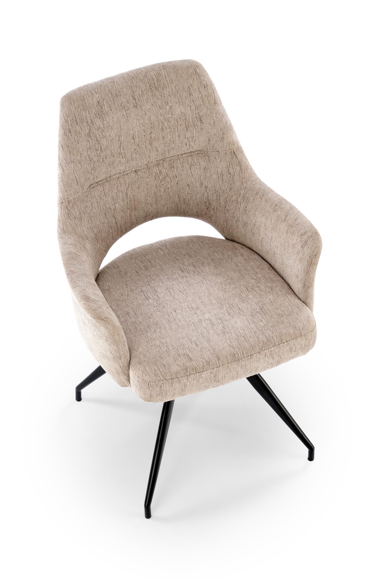 K542 jedálenská stolička otočná, látka ODIN#28 béžová