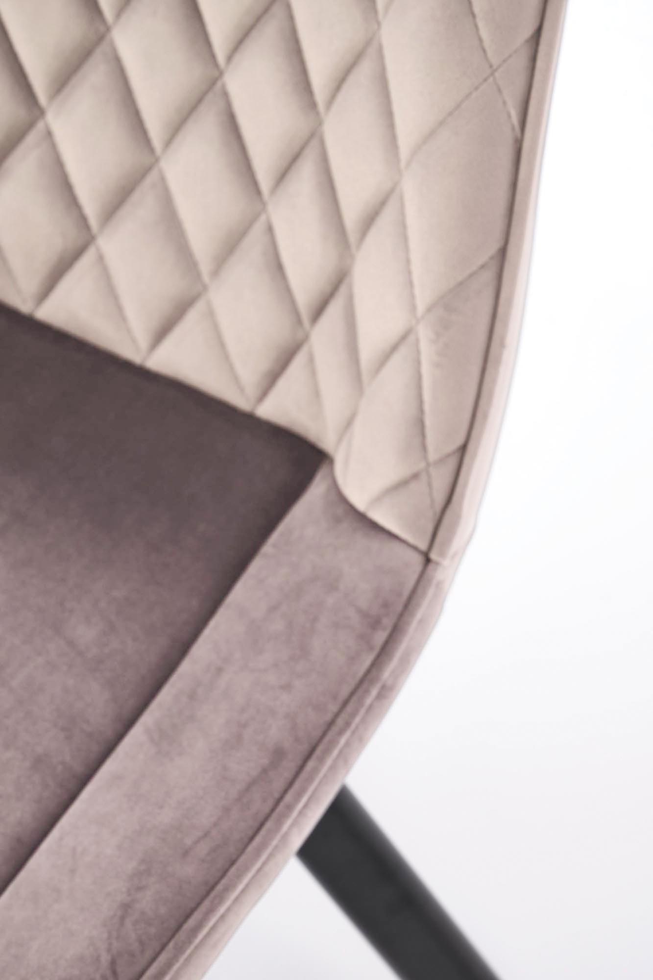 K520 jedálenská stolička, otáčacia, látka velvet, béžová