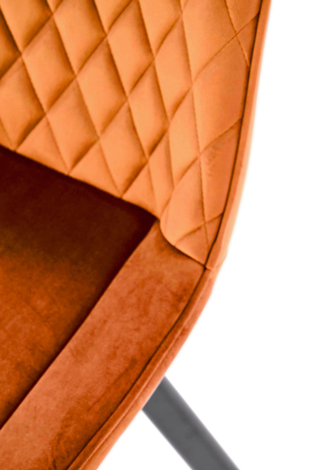 K520 jedálenská stolička, otáčacia, látka velvet, škoricová