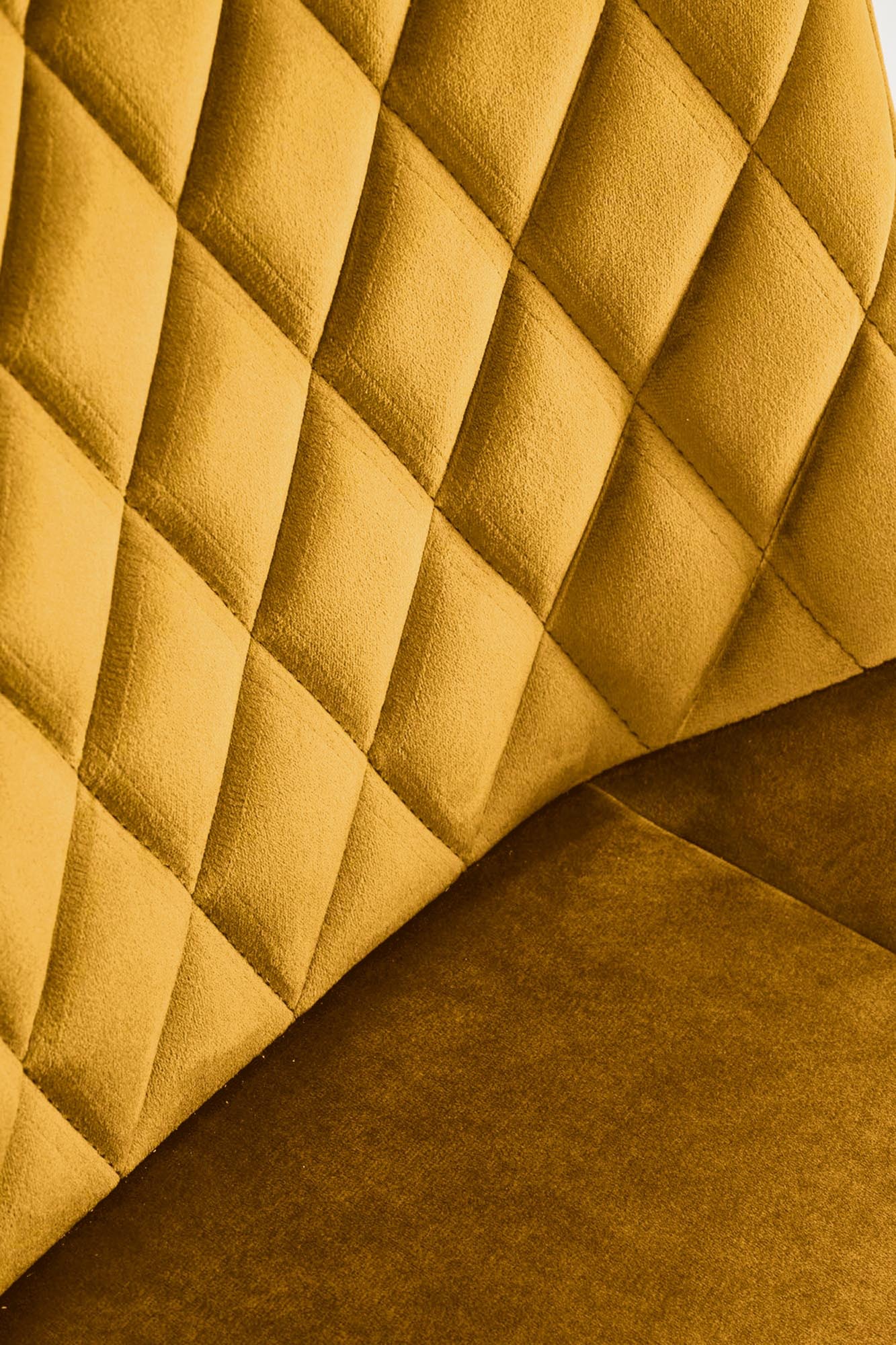 K520 jedálenská stolička, otáčacia, látka velvet, horčicová