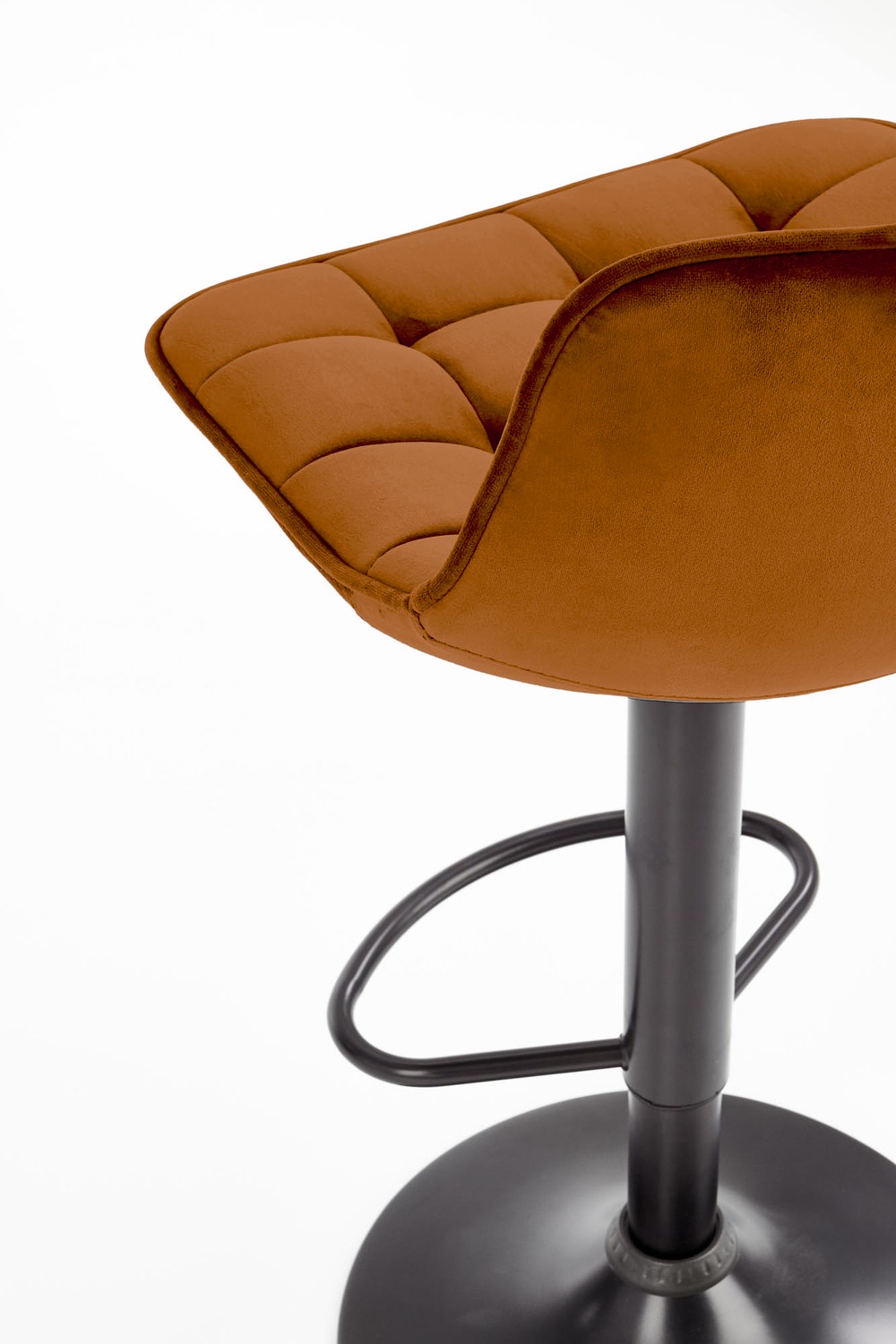 HOKER H95 barová stolička, látka Velvet škoricová/oceľ čierna