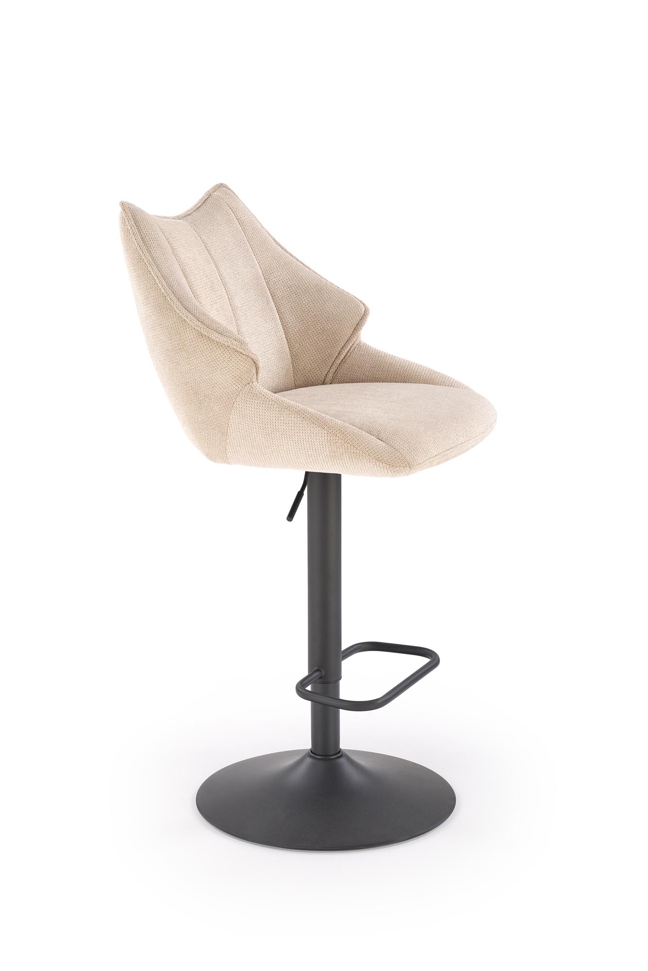 HOKER H122 barová stolička,látka velvet VARDO#28 béžová/čierna