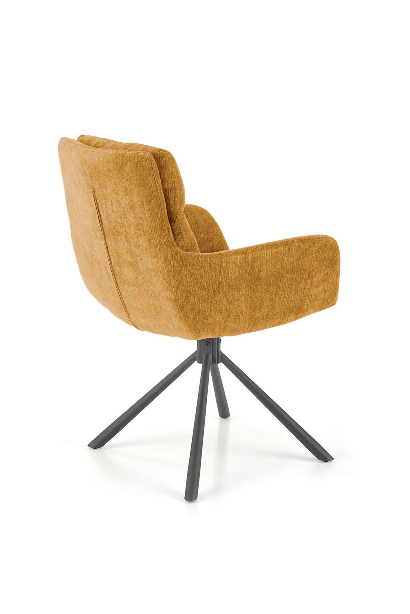 K495 jedálenská stolička, látka horčicová