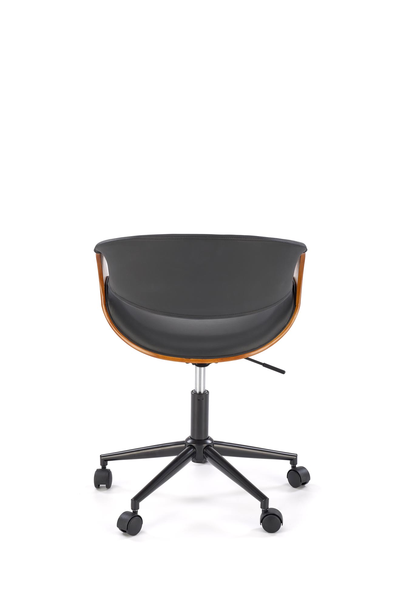 BILBO kancelárske kreslo otočné, preglejka/ekokoža, orech/čierna