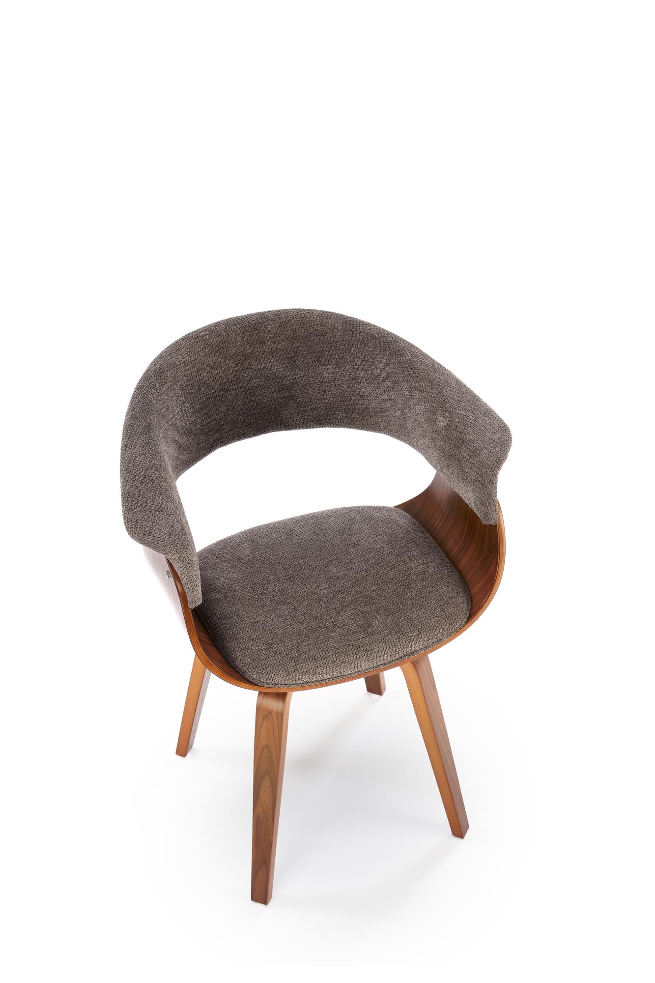 K545 jedálenská stolička,látka ARAGON/drevo, orechová/sivá ARAGON#97