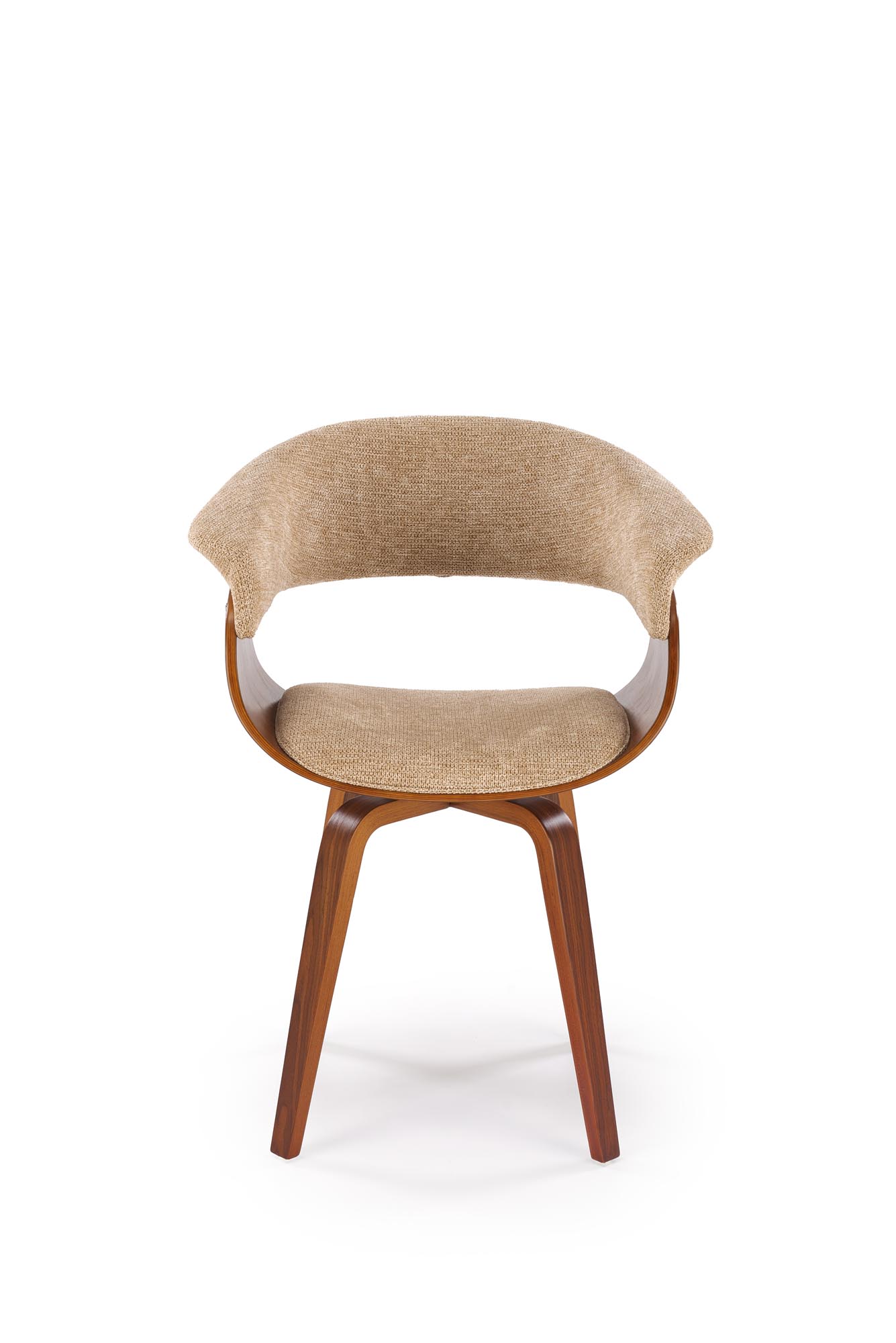 K545 jedálenská stolička,látka ARAGON/drevo, orechová/béžová ARAGON#14