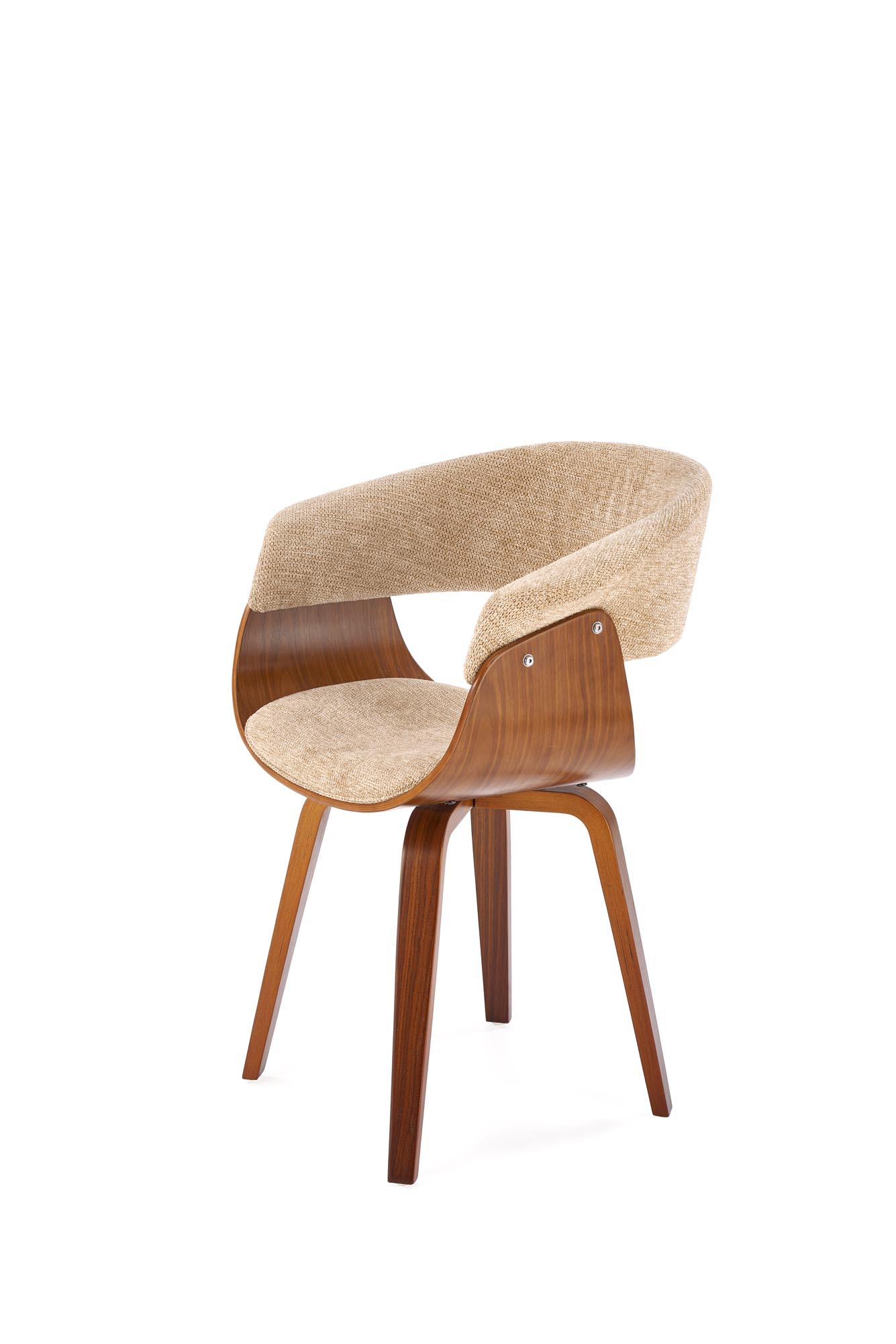 K545 jedálenská stolička,látka ARAGON/drevo, orechová/béžová ARAGON#14