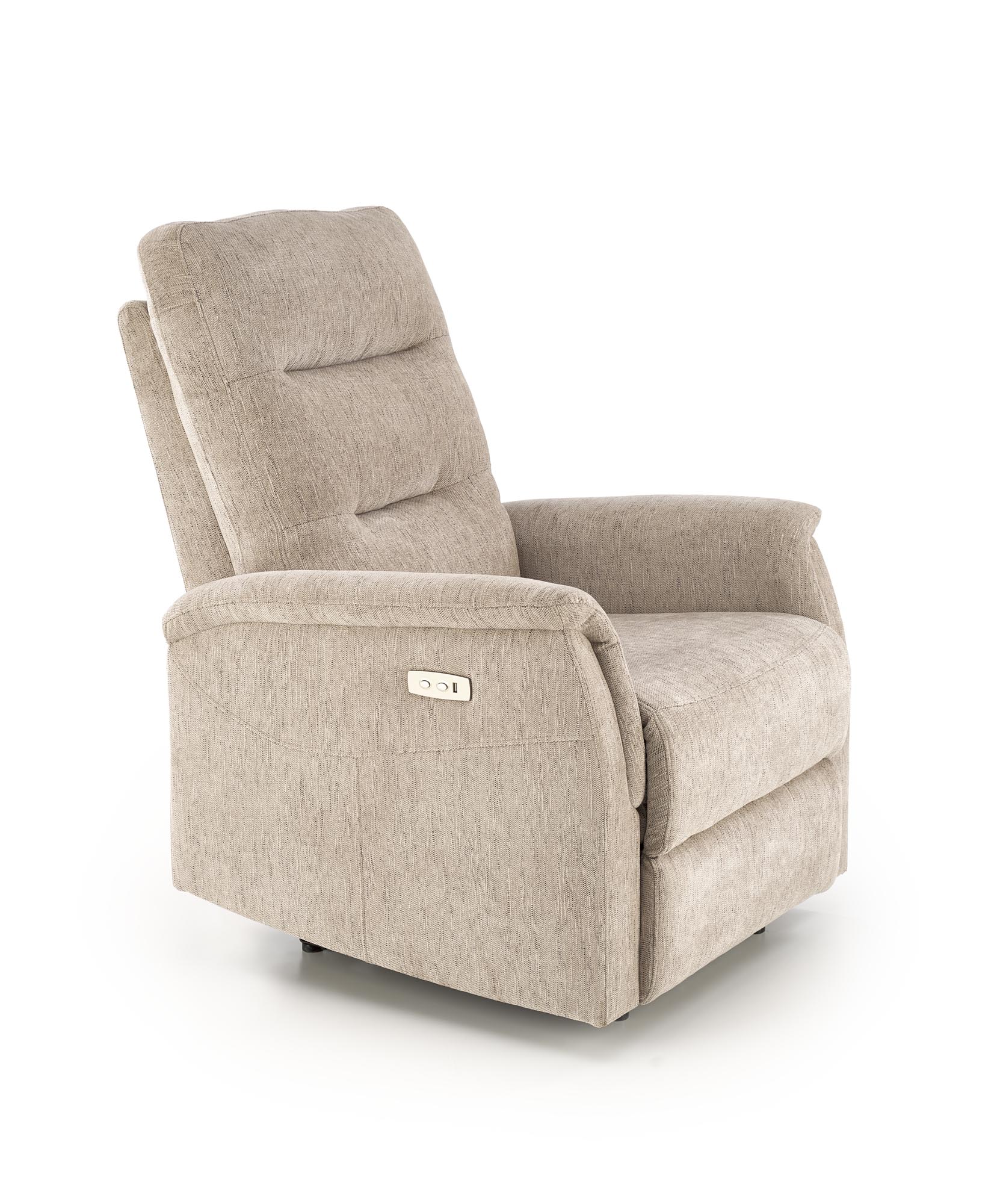 JAMAL elektrické polohovacie kreslo s USB,látka ODIN #28 - béžová