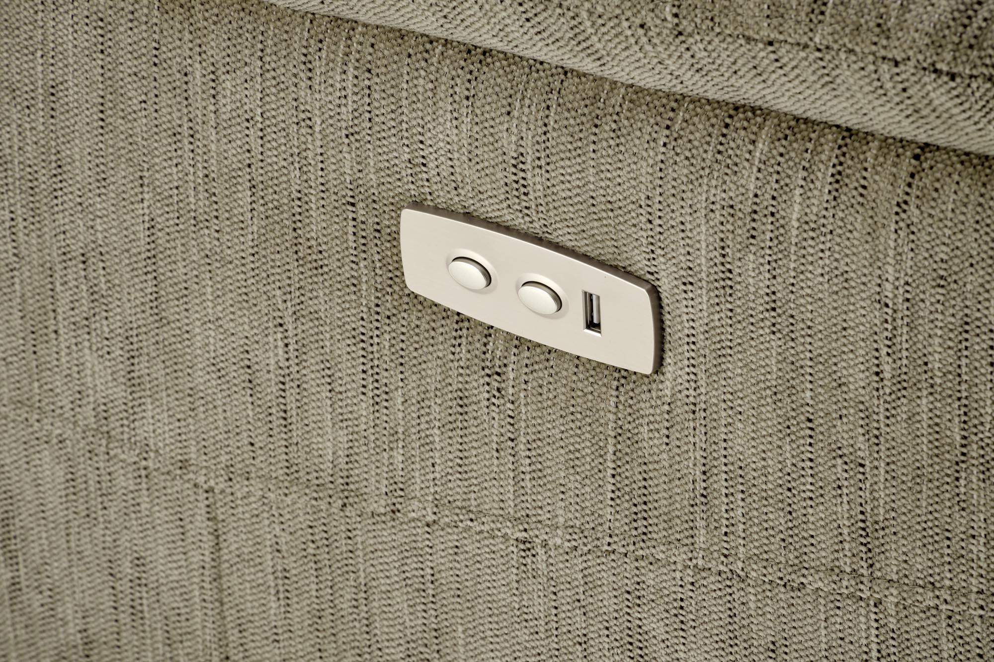 JAMAL elektrické polohovacie kreslo s USB,látka ODIN  - olivová