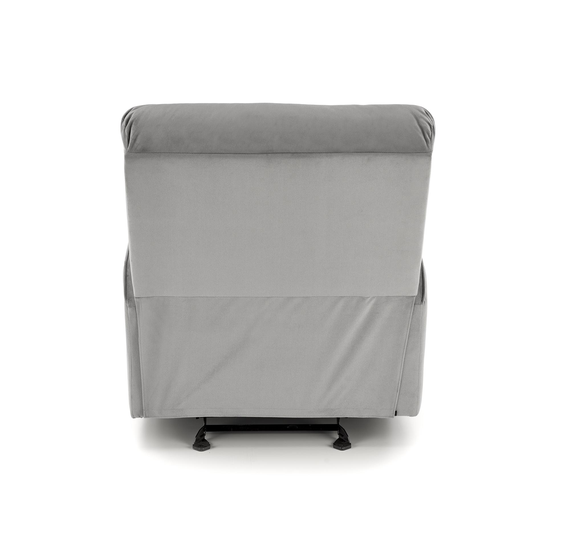 KARIM kreslo poloh. s hojdaním, látka sivá