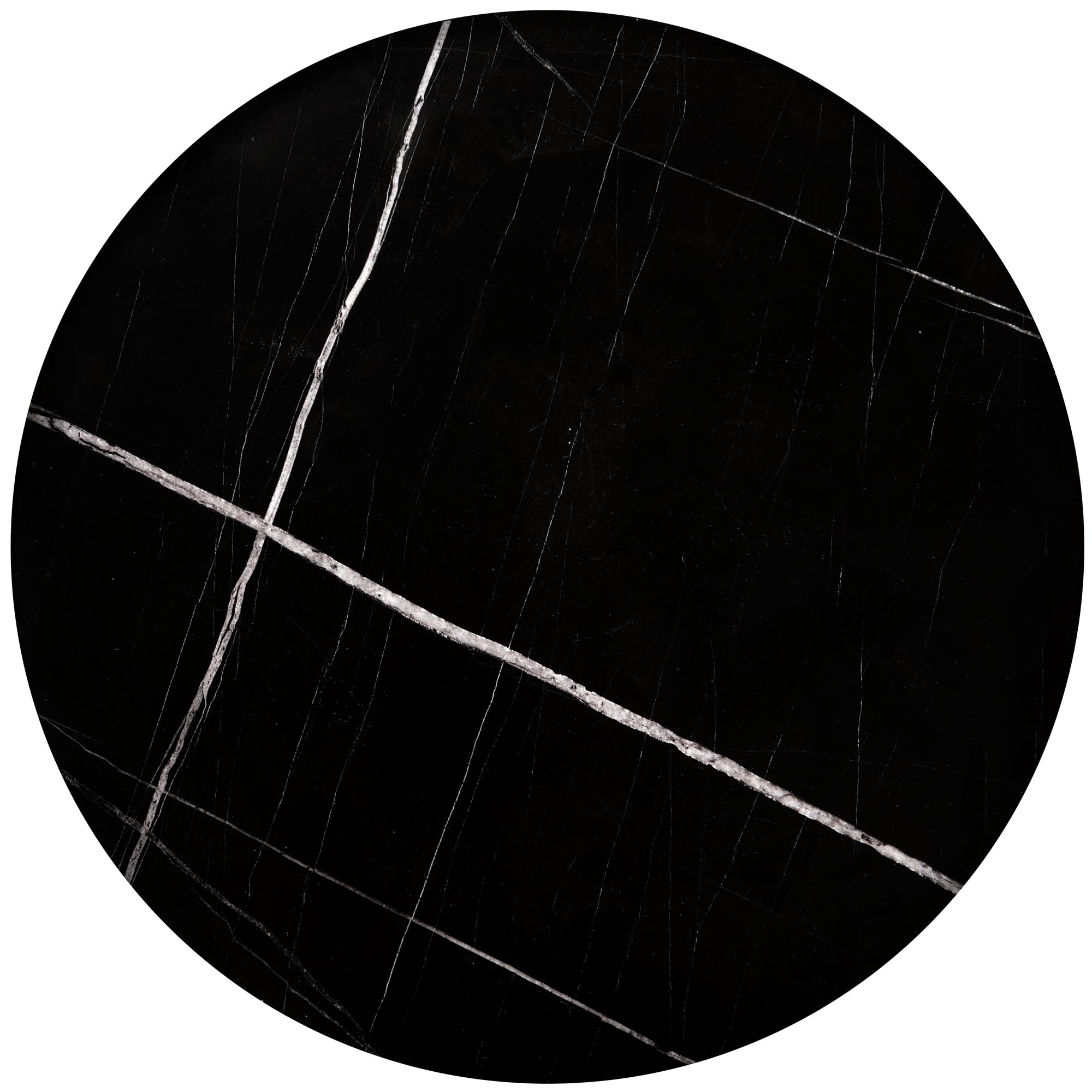 JULIETA konferenčný stolík sada 2ks, mramor/oceľ, čierna/čierna