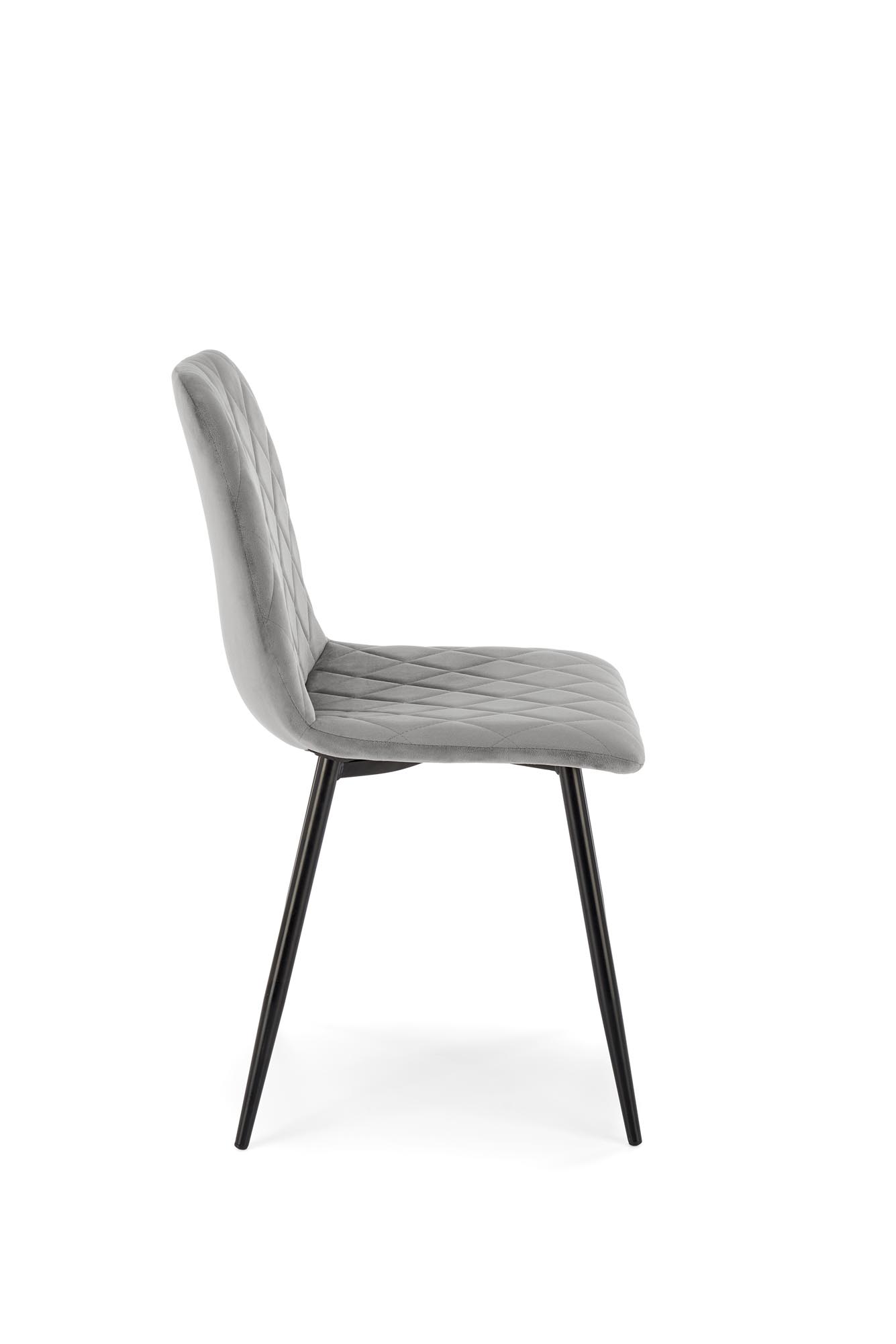 K525 jedálenská stolička, látka velvet, sivá